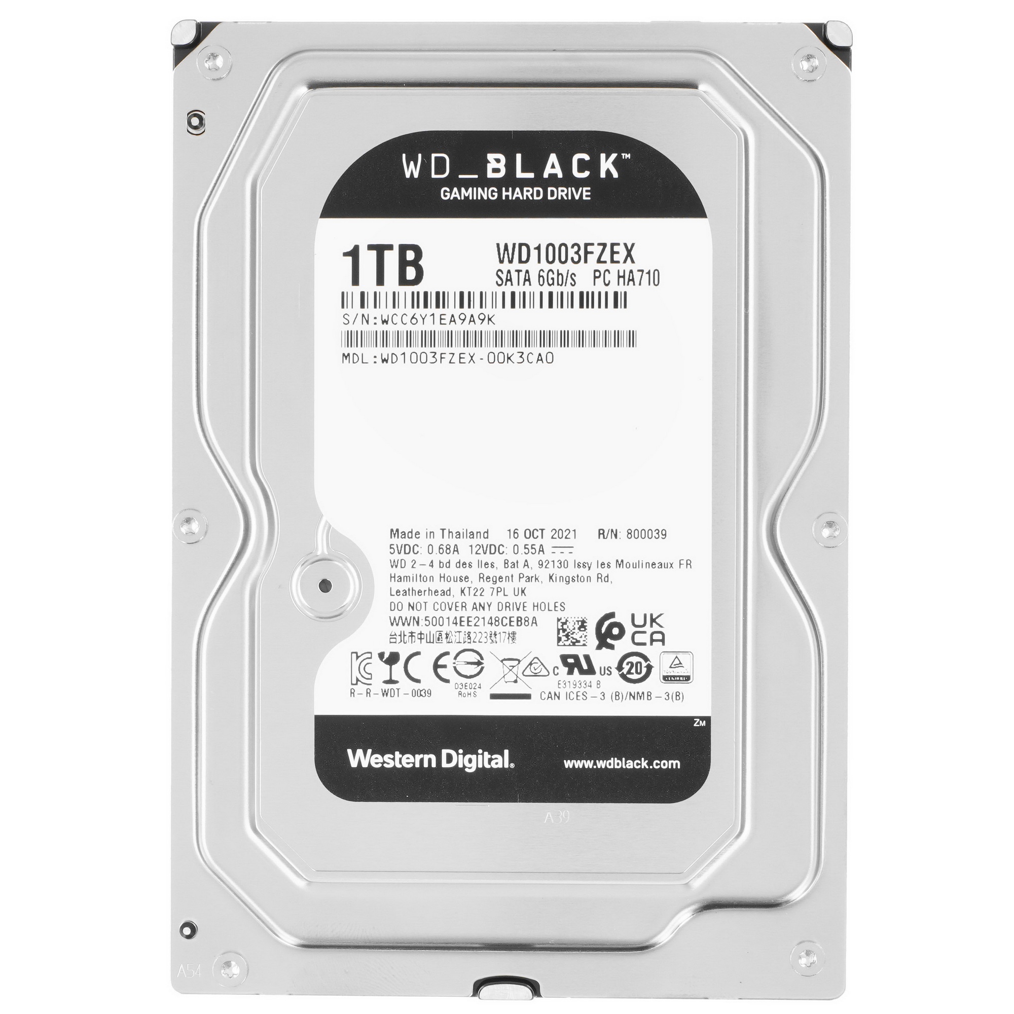 Жесткий диск Western Digital SATA-III 1Tb WD1003FZEX Black (7200rpm) 64Mb 3.5"
