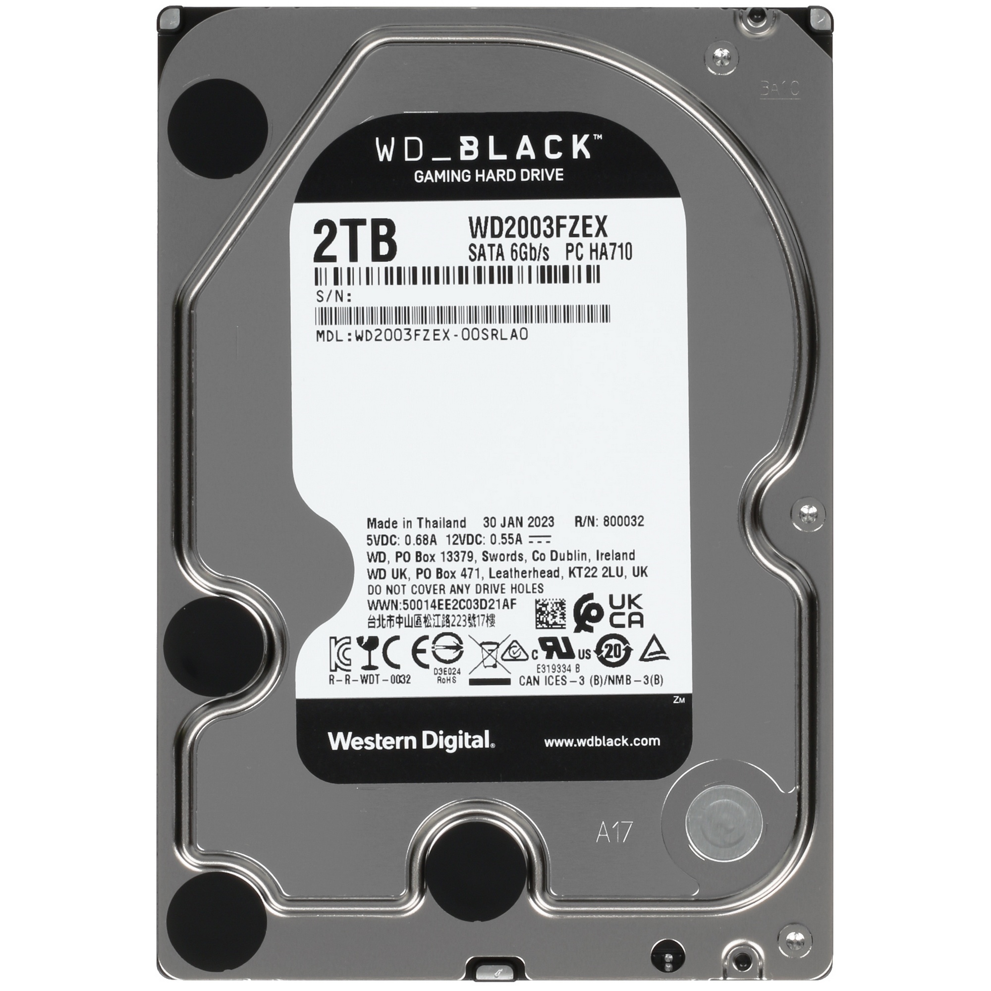 Жесткий диск Western Digital 2Tb 7200rpm Original SATA-III WD2003FZEX Black 64Mb 3.5"