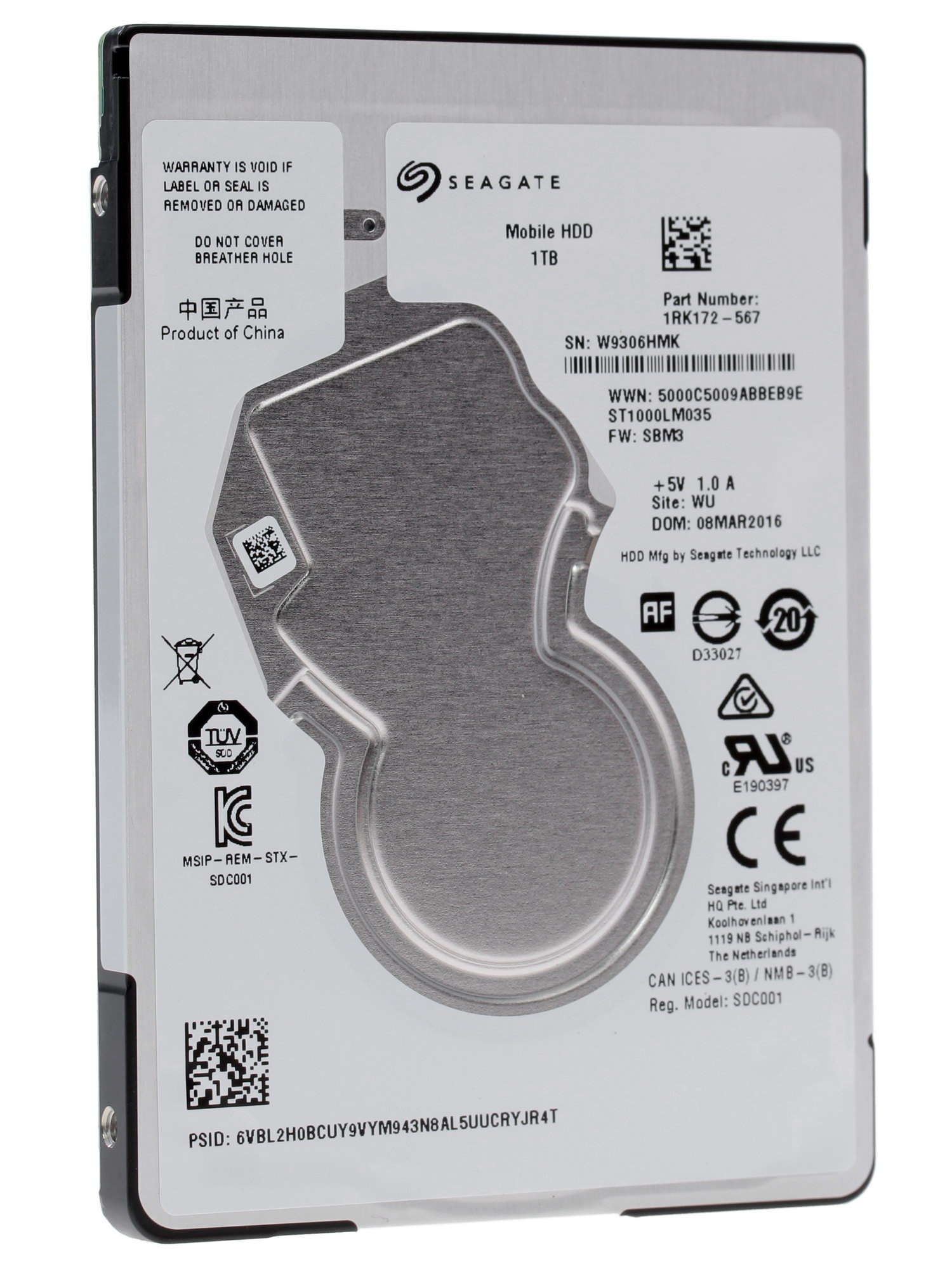 Жесткий диск Seagate Original SATA-III 1Tb ST1000LM035 (5400rpm) 128Mb 2.5"