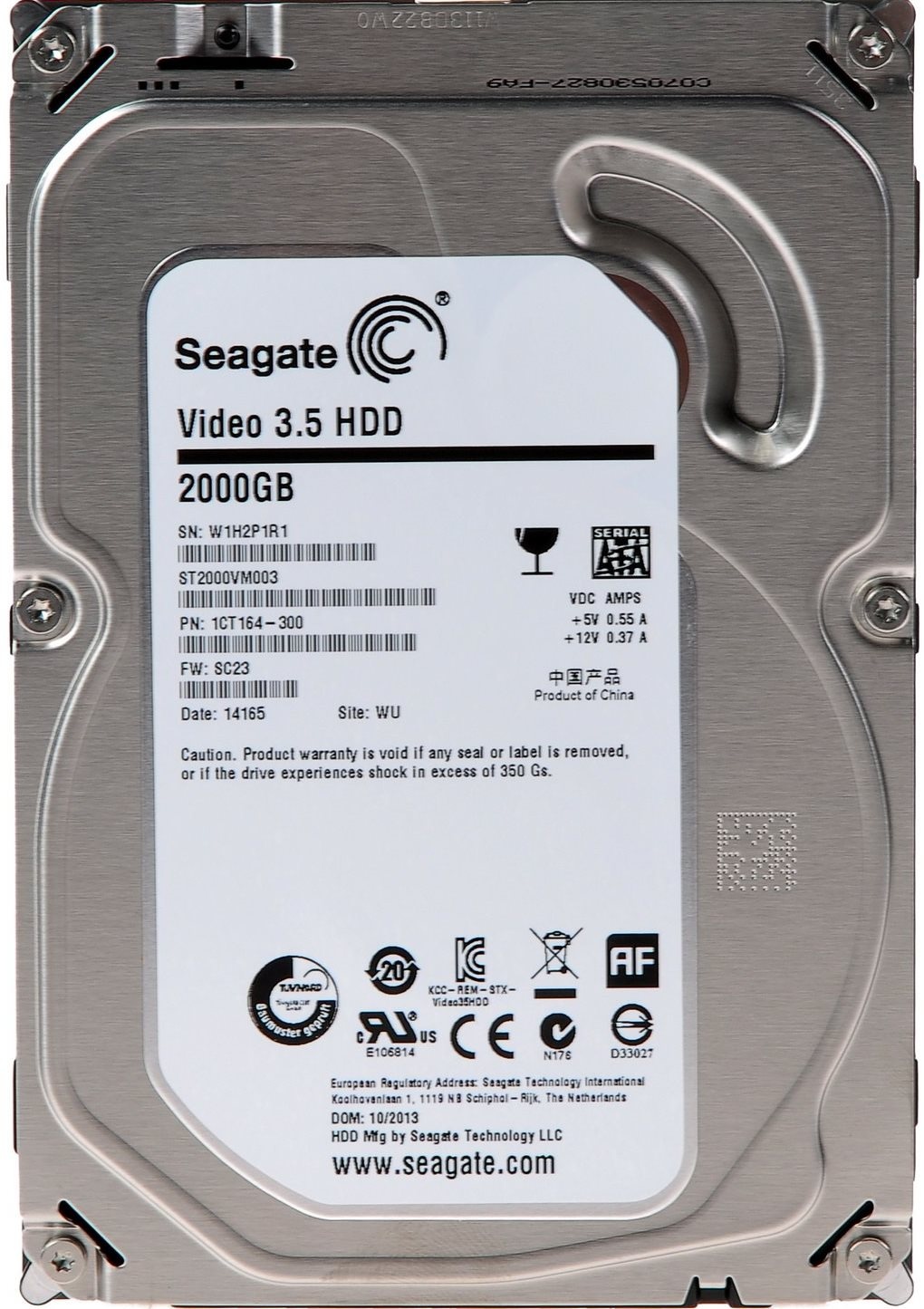 Жесткий диск Seagate Original SATA-III 2Tb ST2000VM003 (5900rpm) 64Mb 3.5"