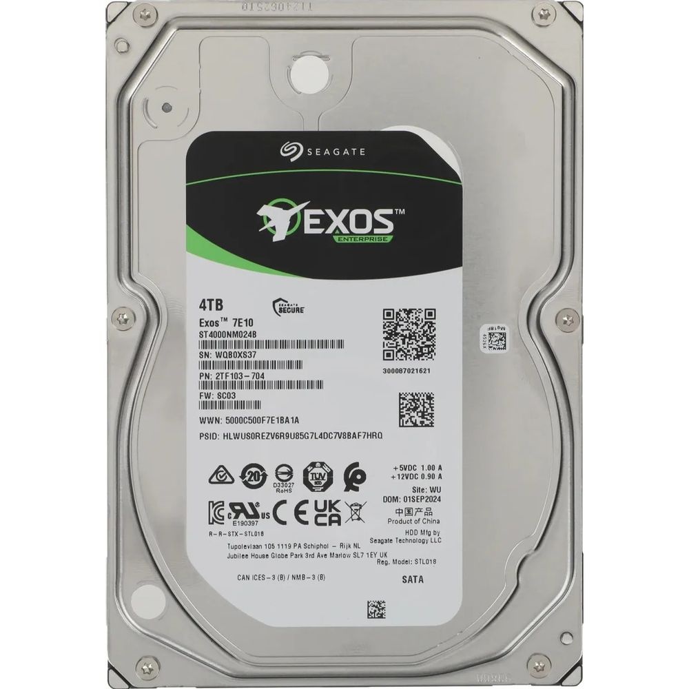 Жесткий диск Seagate Exos 7E10 ST4000NM024B 4Tb SATA-III (7200rpm) 256Mb 3.5"
