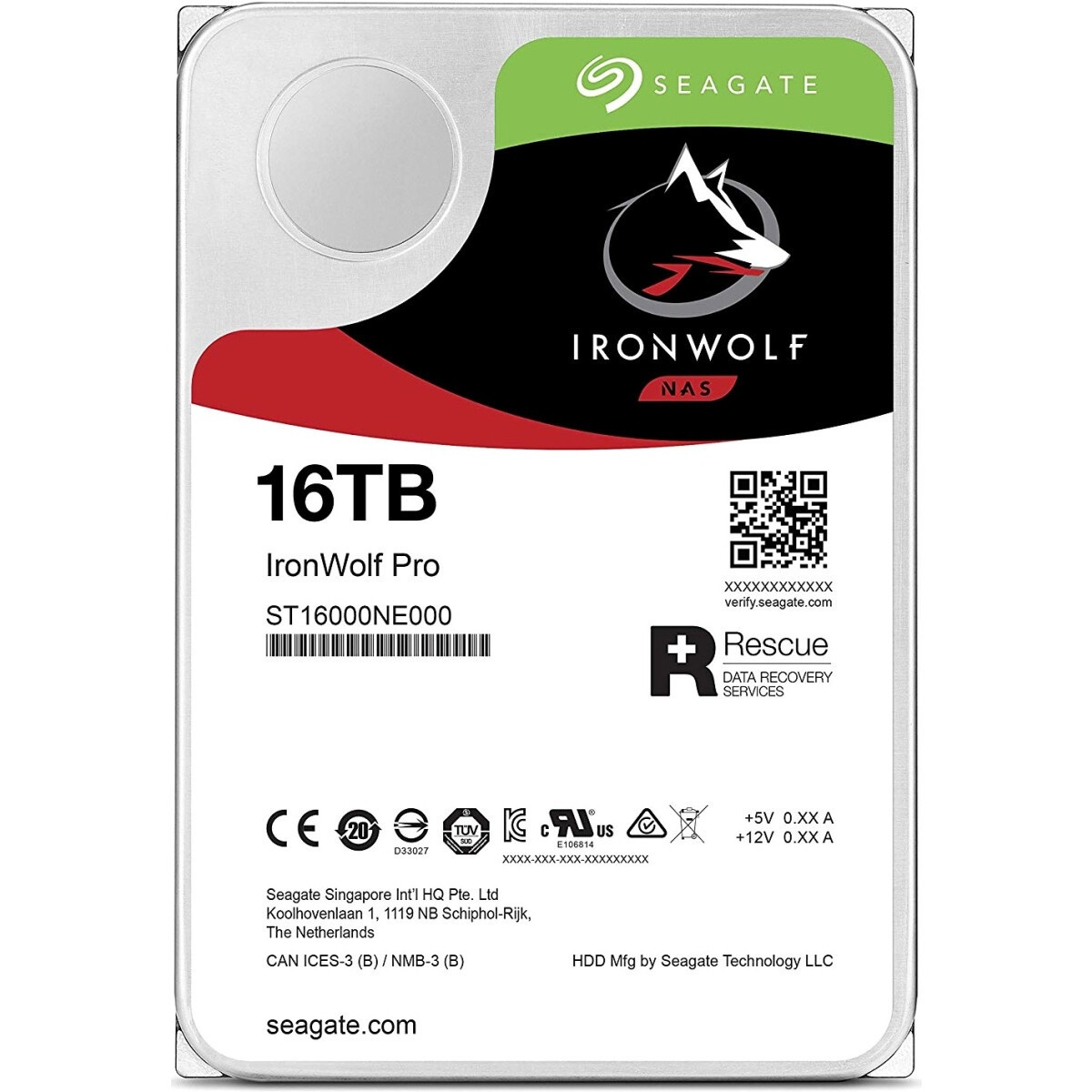 Жесткий диск Seagate HDD 16Tb IronWolf Pro ST16000NE000 3.5" SATA 6Gb/s 256Mb 7200rpm