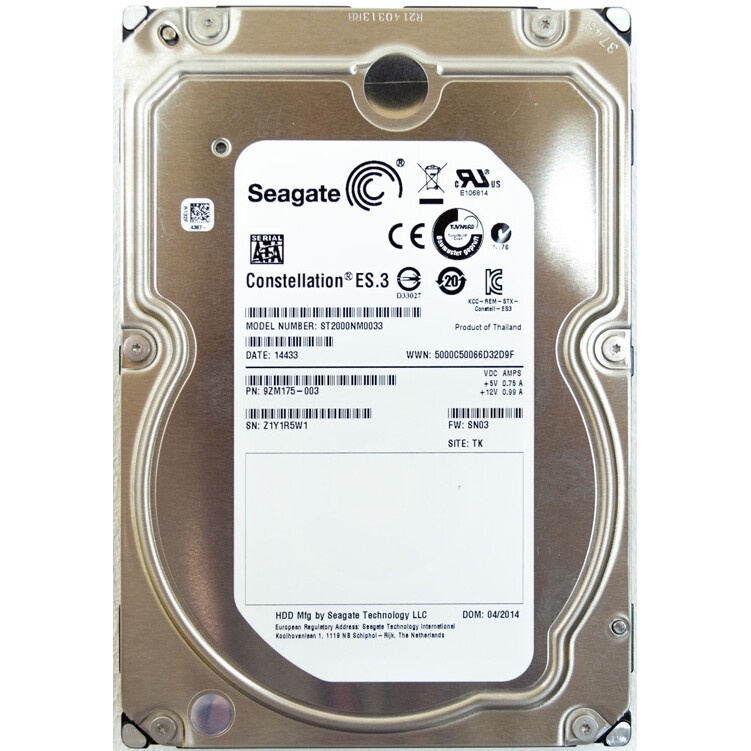 Жесткий диск Seagate Original SATA-III 2Tb ST2000NM0033 (7200rpm) 128Mb 3.5"