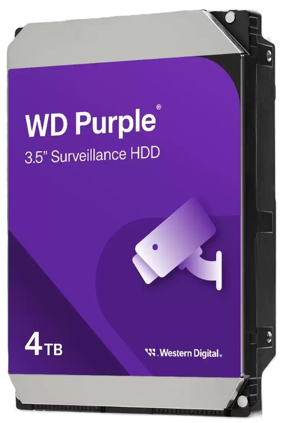 Жесткий диск Western Digital 4TB WD44PURZ Purple Pro Surveillance, Cache 128MB