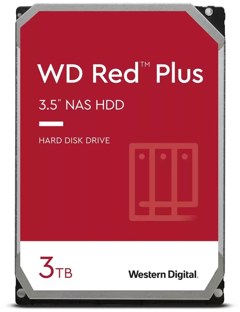 Жесткий диск HDD Western Digital NAS Red Plus 3TB 5400rpm SATA-III 256Mb 3.5"