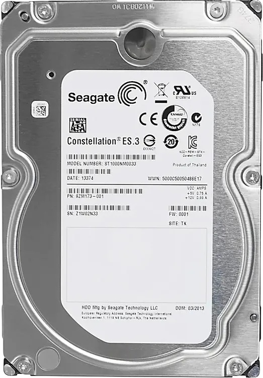 Жесткий диск Seagate Original SATA-III 1Tb ST1000NM0033 Constellation ES.3 (7200rpm) 128Mb 3.5"