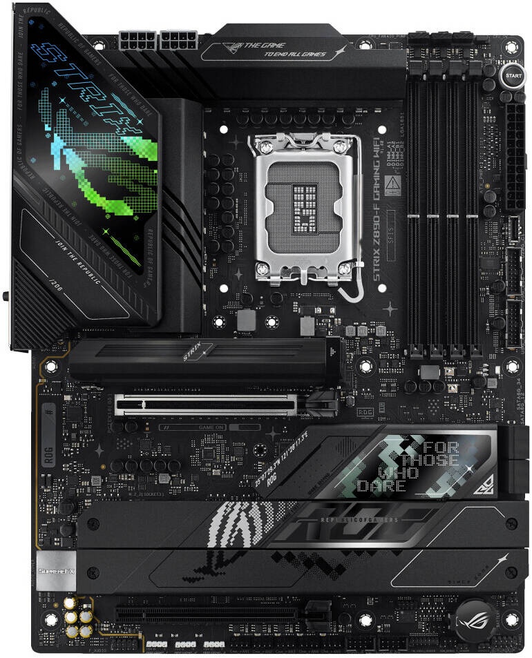 Материнская плата ASUS ROG STRIX Z890-F GAMING WIFI, LGA 1851, Intel Z890, 4xDDR5, 4xSATA, 5xM.2, 1x