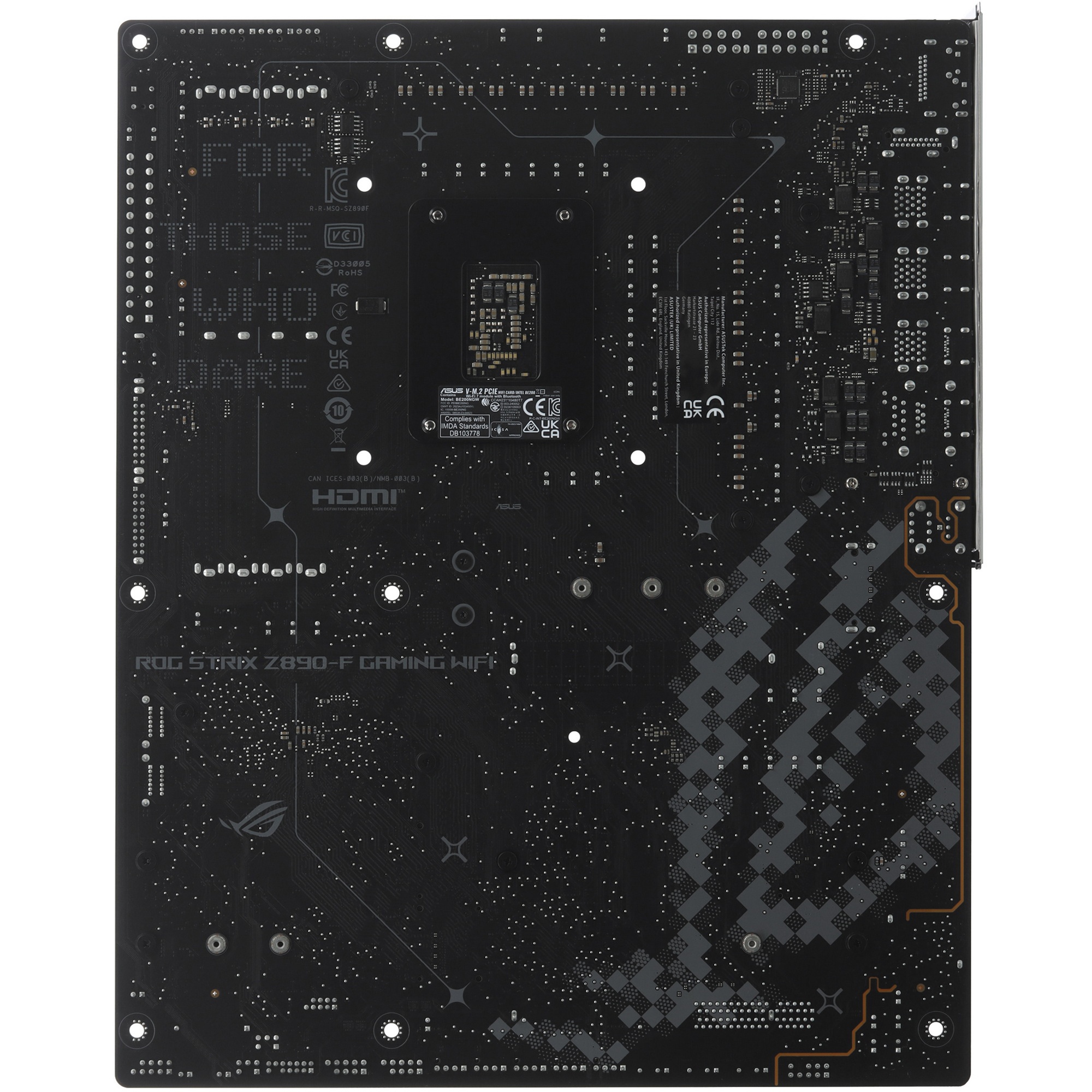 Материнская плата ASUS ROG STRIX Z890-F GAMING WIFI, LGA 1851, Intel Z890, 4xDDR5, 4xSATA, 5xM.2, 1x