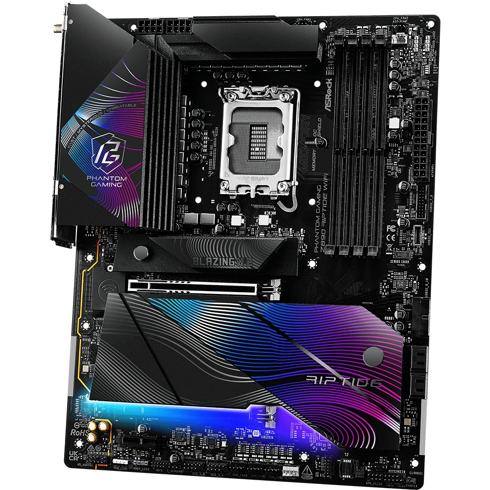 Материнская плата ASRock Z890 Riptide WiFi, LGA 1851, Intel Z890, 4xDDR5, 4xSATA, 5xM.2, 1xPCIe 5.0