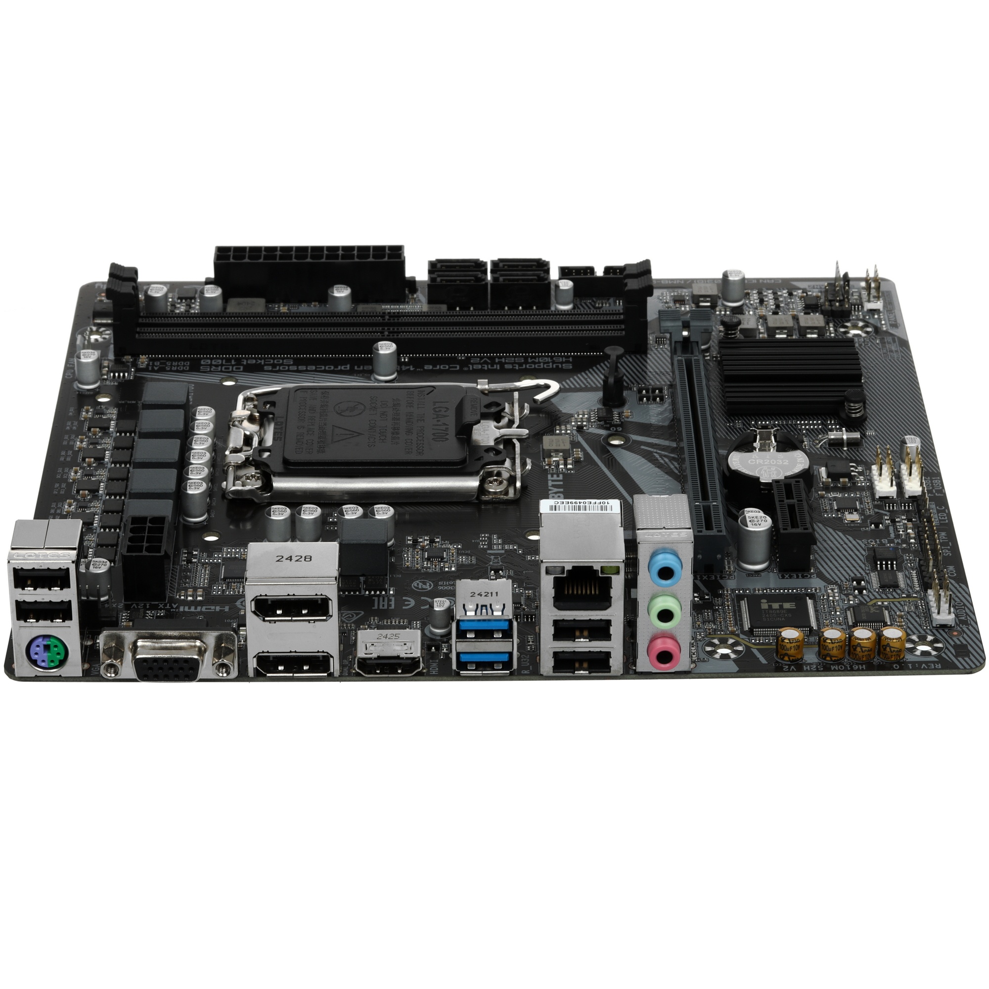 Материнская плата Gigabyte H610M S2H V2, LGA 1700, Intel H610, 2xDDR5, 4xSATA, 1xM.2, 1xPCIe 4.0 x16
