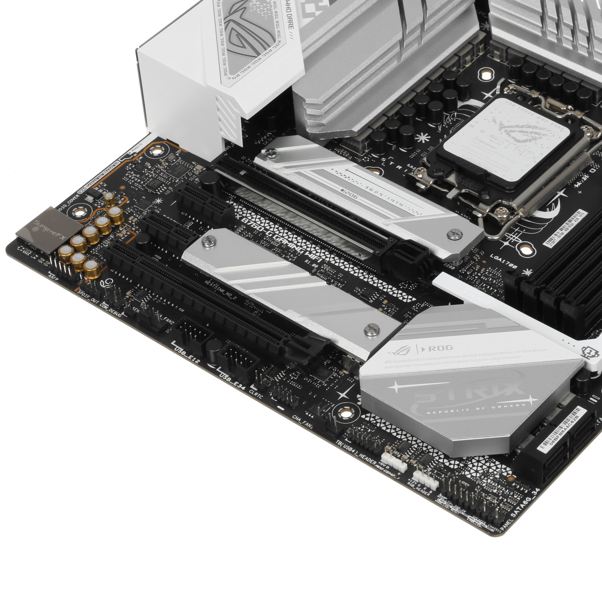 Материнская плата ASUS ROG STRIX B760-G GAMING WIFI, LGA 1700, Intel B760, 4xDDR5, 4xSATA, 2xM.2, 1x