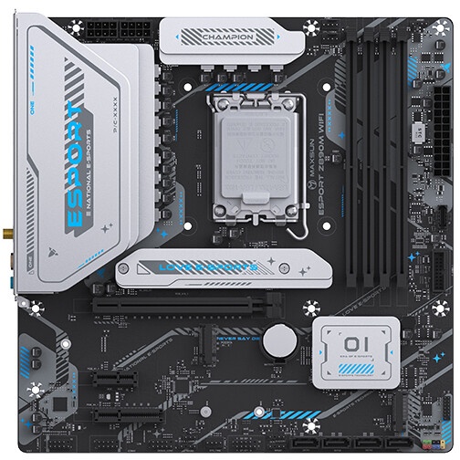 Материнская плата MAXSUN MS-eSport Z890M WIFI, LGA1851, Z890, 4*DDR5, 4*SATA3, 3*M.2, USB 3.2, USB 2