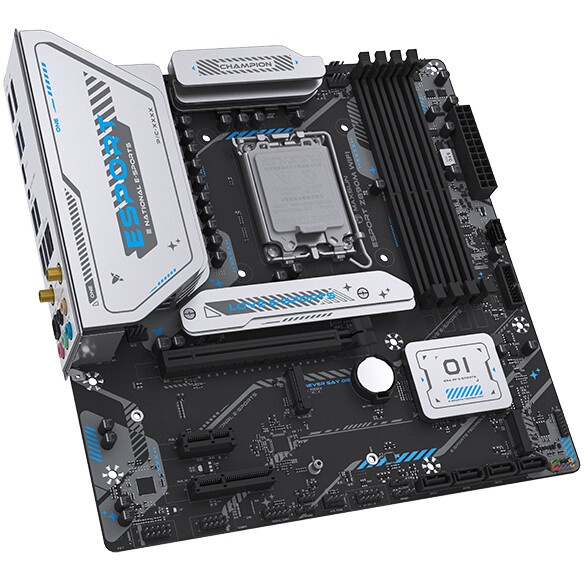 Материнская плата MAXSUN MS-eSport Z890M WIFI, LGA1851, Z890, 4*DDR5, 4*SATA3, 3*M.2, USB 3.2, USB 2