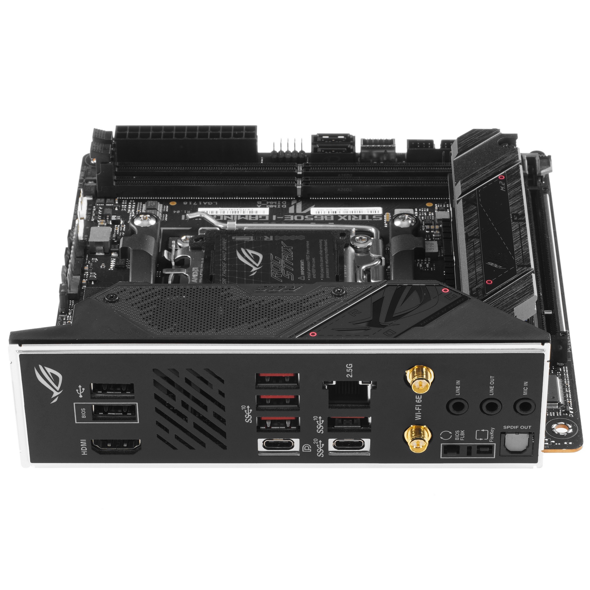 Материнская плата ASUS ROG STRIX B650E-I GAMING WIFI, AM5, AMD B650, 2xDDR5, 2xSATA, 2xM.2, 1xPCIe 5
