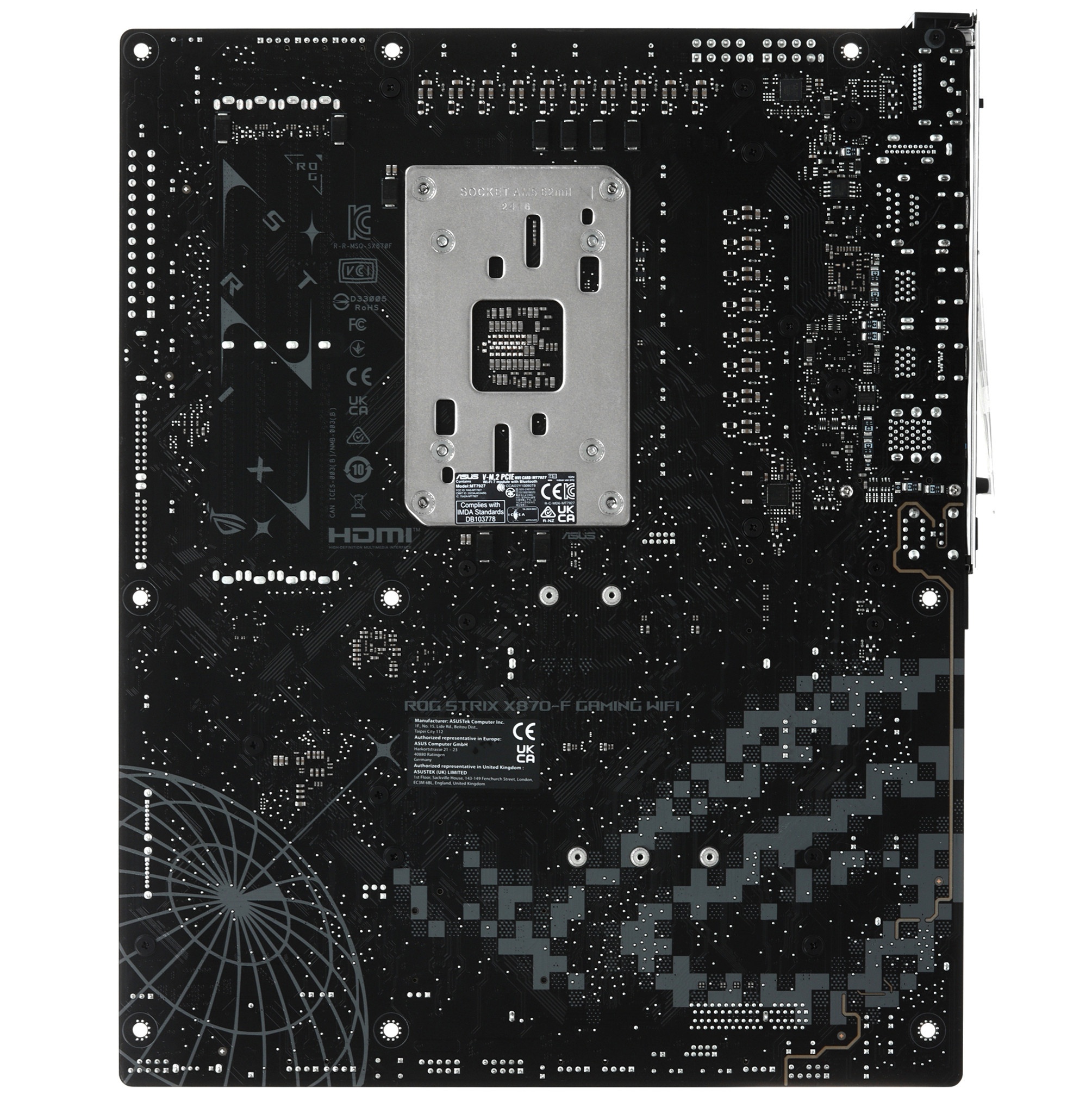 Материнская плата ASUS ROG STRIX X870-F GAMING WIFI, AM5, AMD X870, 4xDDR5, 2xSATA, 4xM.2, 1xPCI-E 5