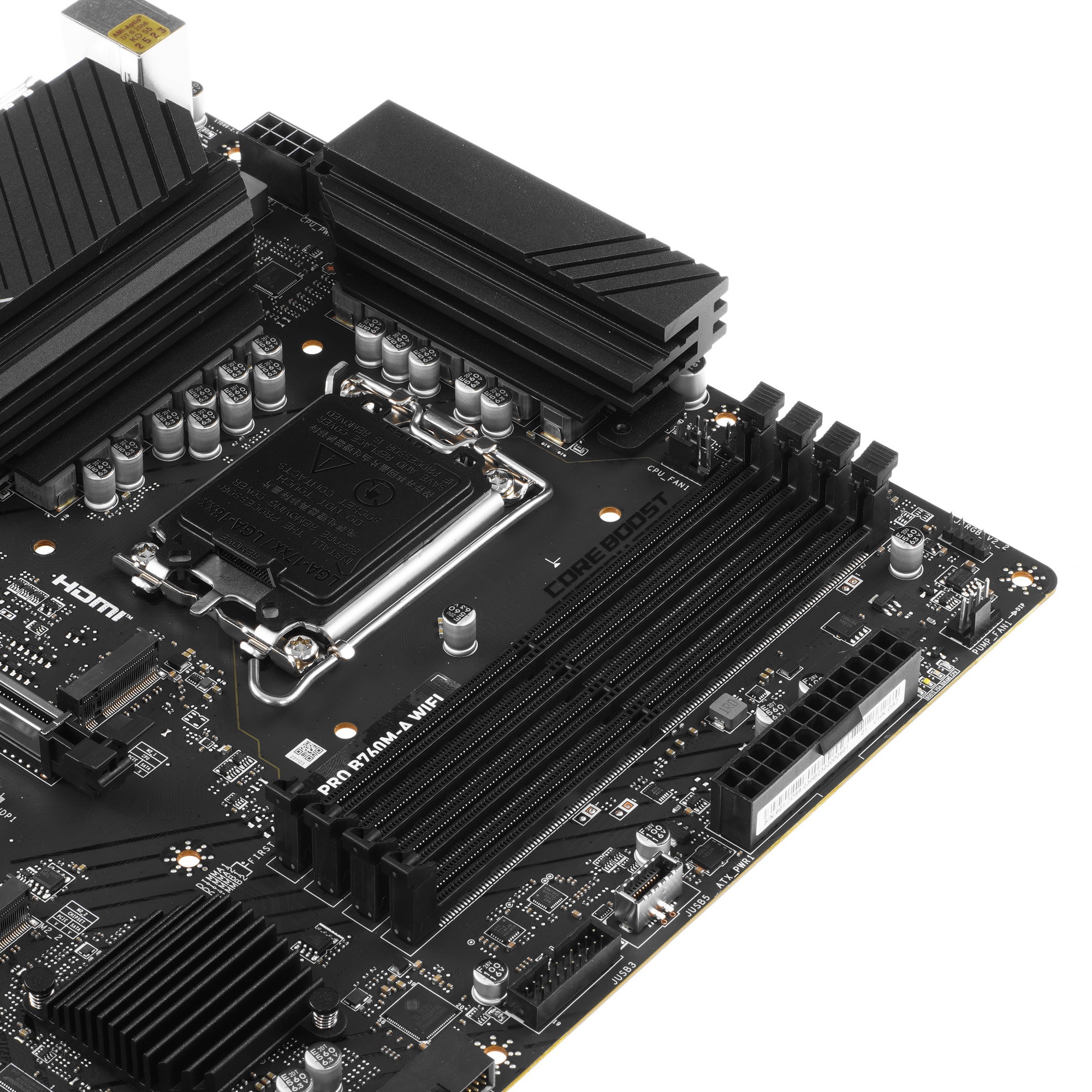 Материнская плата MSI PRO B760M-A WIFI, LGA 1700, Intel B760, 4xDDR5, 4xSATA, 2xM.2, 1xPCI-E 4.0 x16