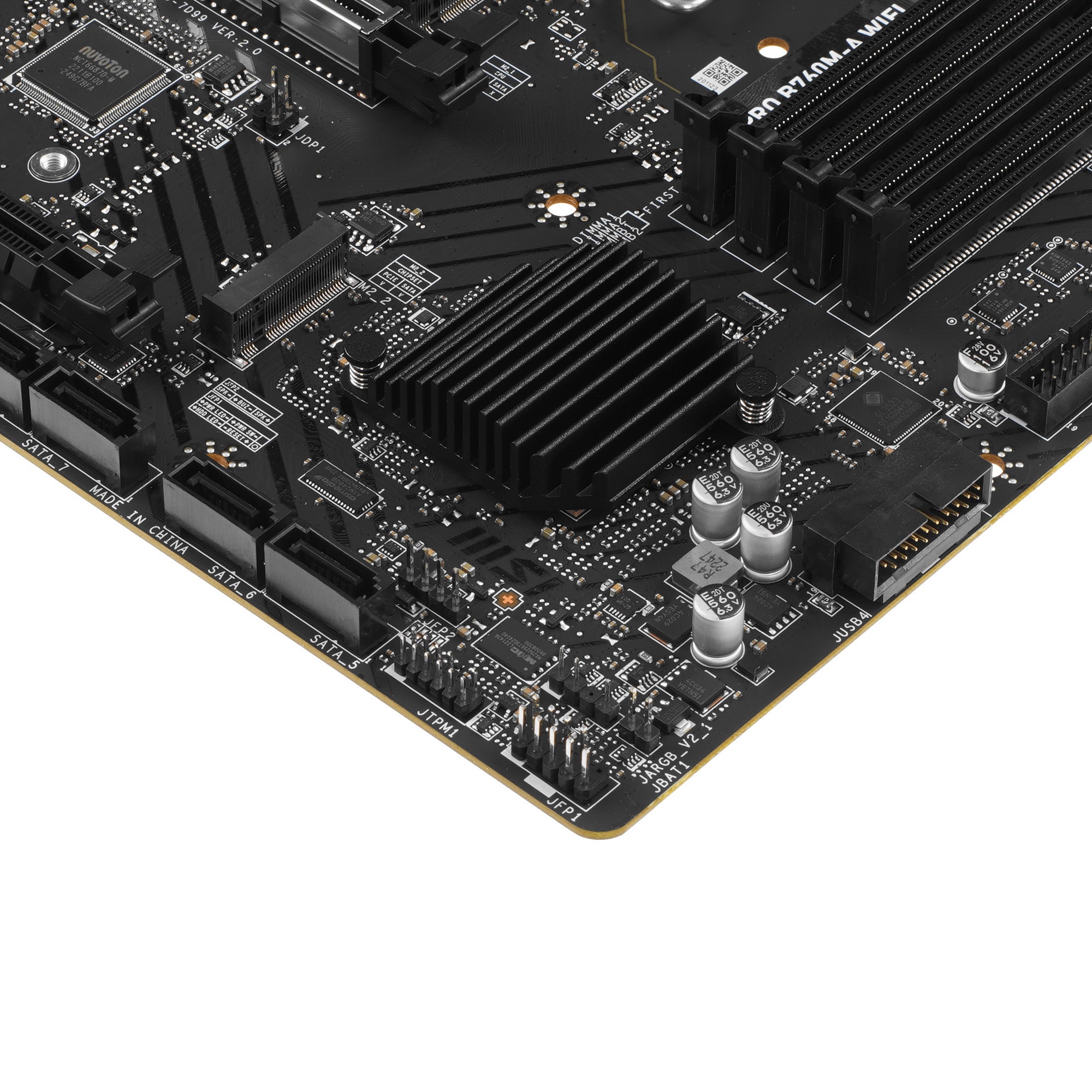 Материнская плата MSI PRO B760M-A WIFI, LGA 1700, Intel B760, 4xDDR5, 4xSATA, 2xM.2, 1xPCI-E 4.0 x16