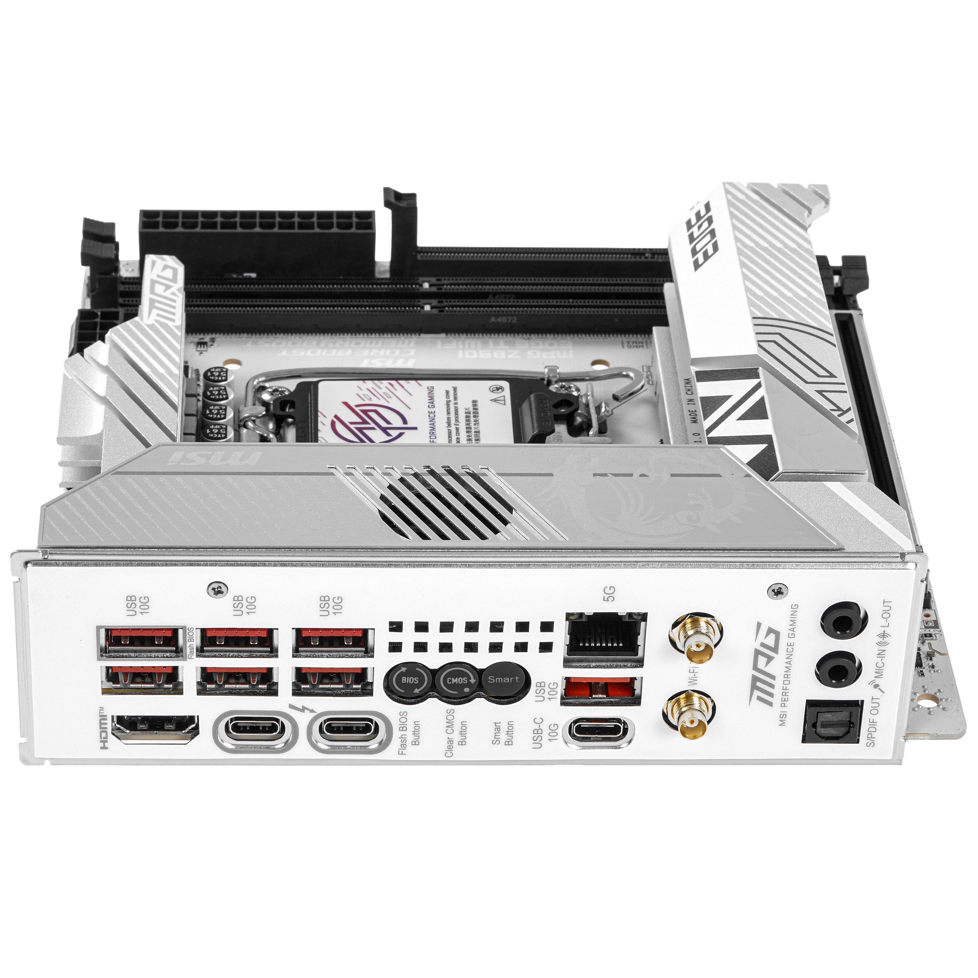 Материнская плата MSI MPG Z890I EDGE TI WIFI, LGA 1851, Intel Z890, 2xDDR5, 2xSATA, 4xM.2, 1xPCIe 5.
