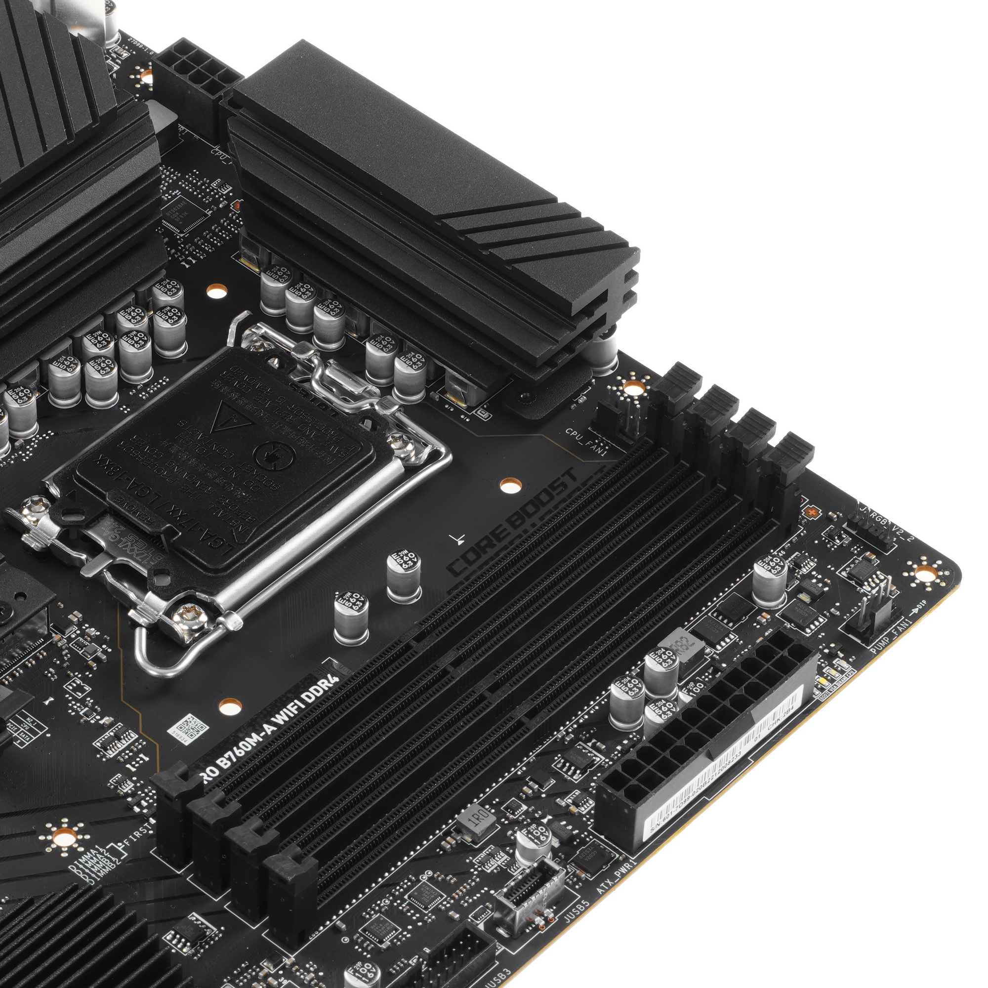 Материнская плата MSI PRO B760M-A, LGA 1700, Intel B760, 4xDDR4, 4xSATA, 2xM.2, 1xPCI-E 4.0 x16, 1xP
