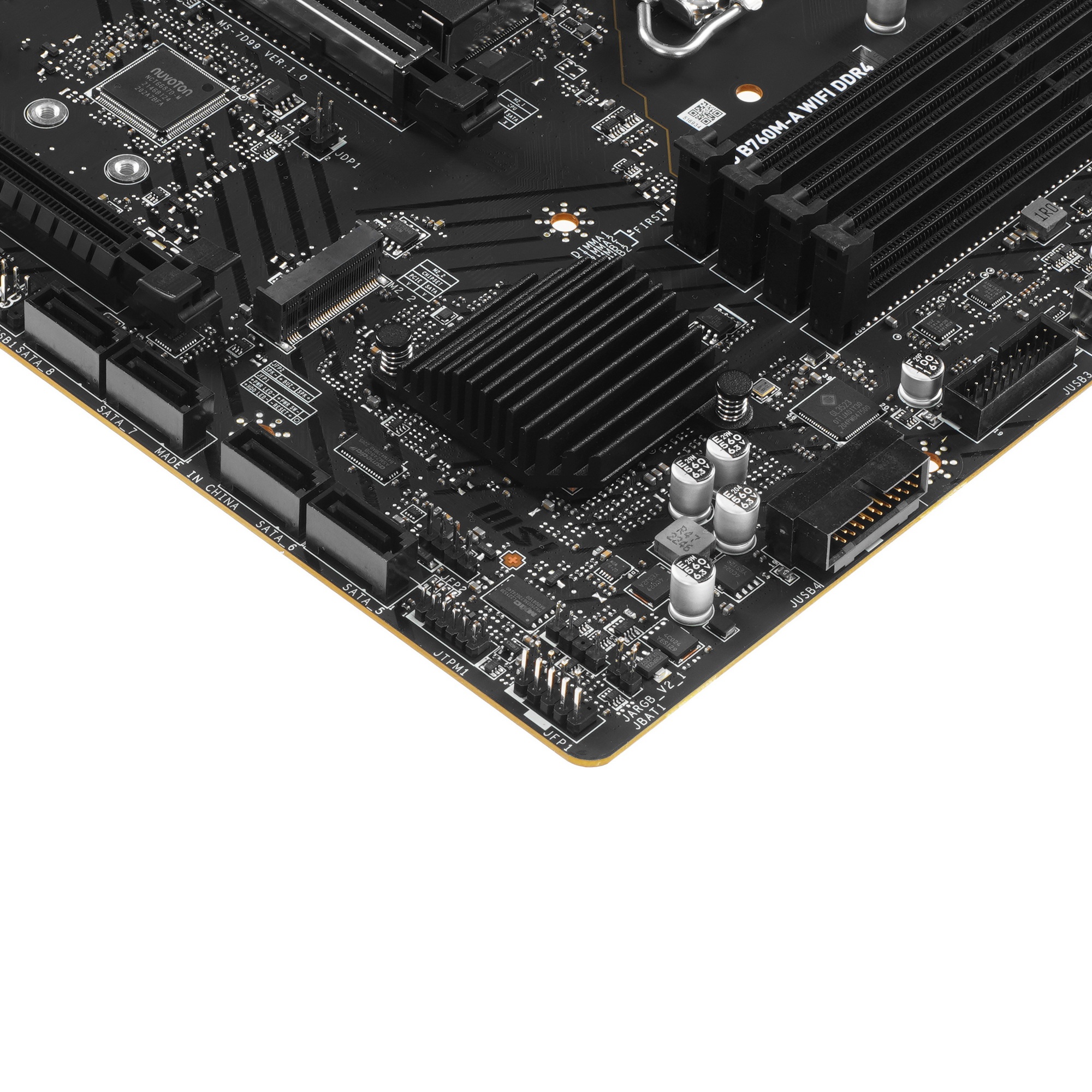 Материнская плата MSI PRO B760M-A, LGA 1700, Intel B760, 4xDDR4, 4xSATA, 2xM.2, 1xPCI-E 4.0 x16, 1xP