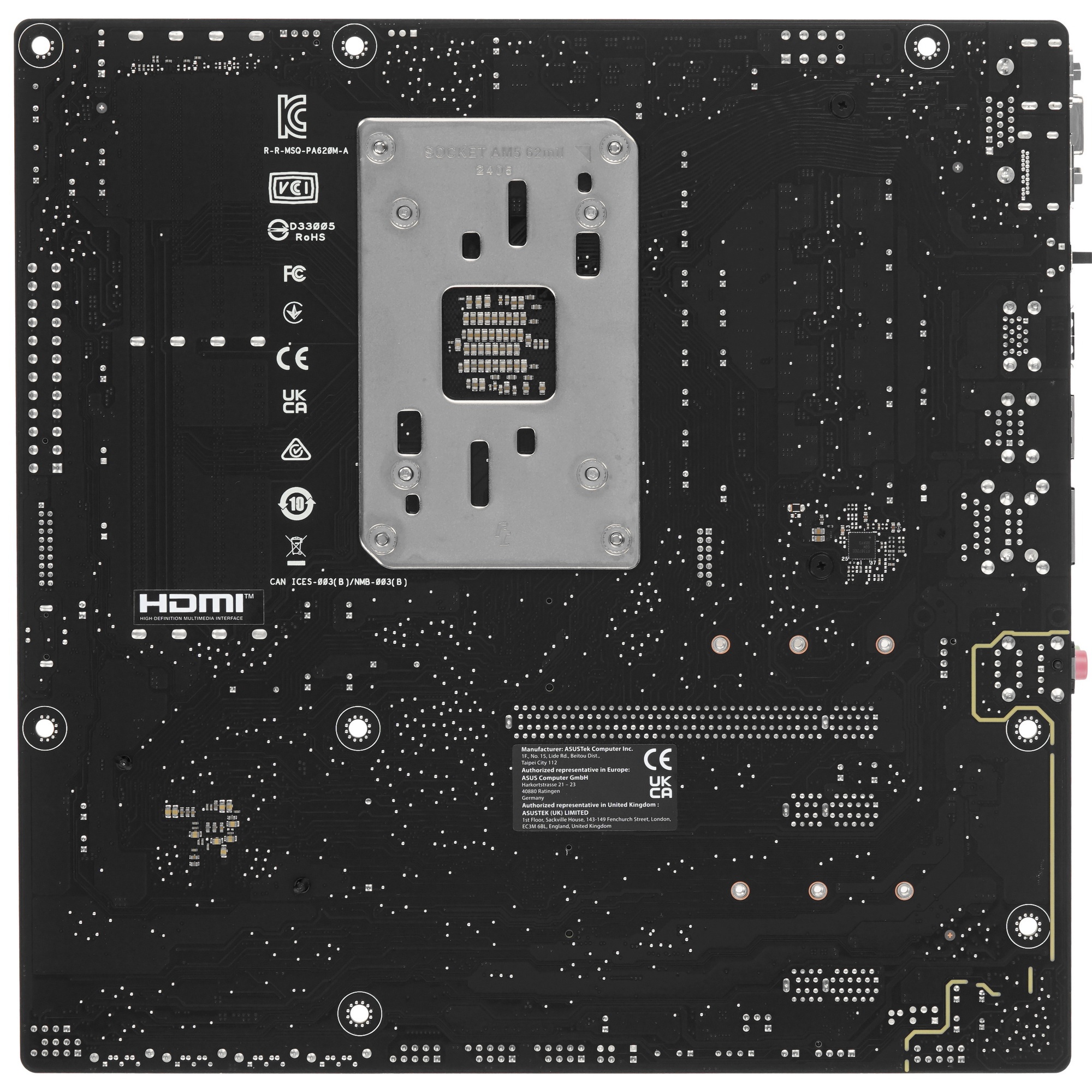 Материнская плата ASUS PRIME A620M-A-CSM, AM5, AMD A620, 2xDDR5, 4xSATA, 2xM.2, 1xPCI-E 4.0 x16, 1xH