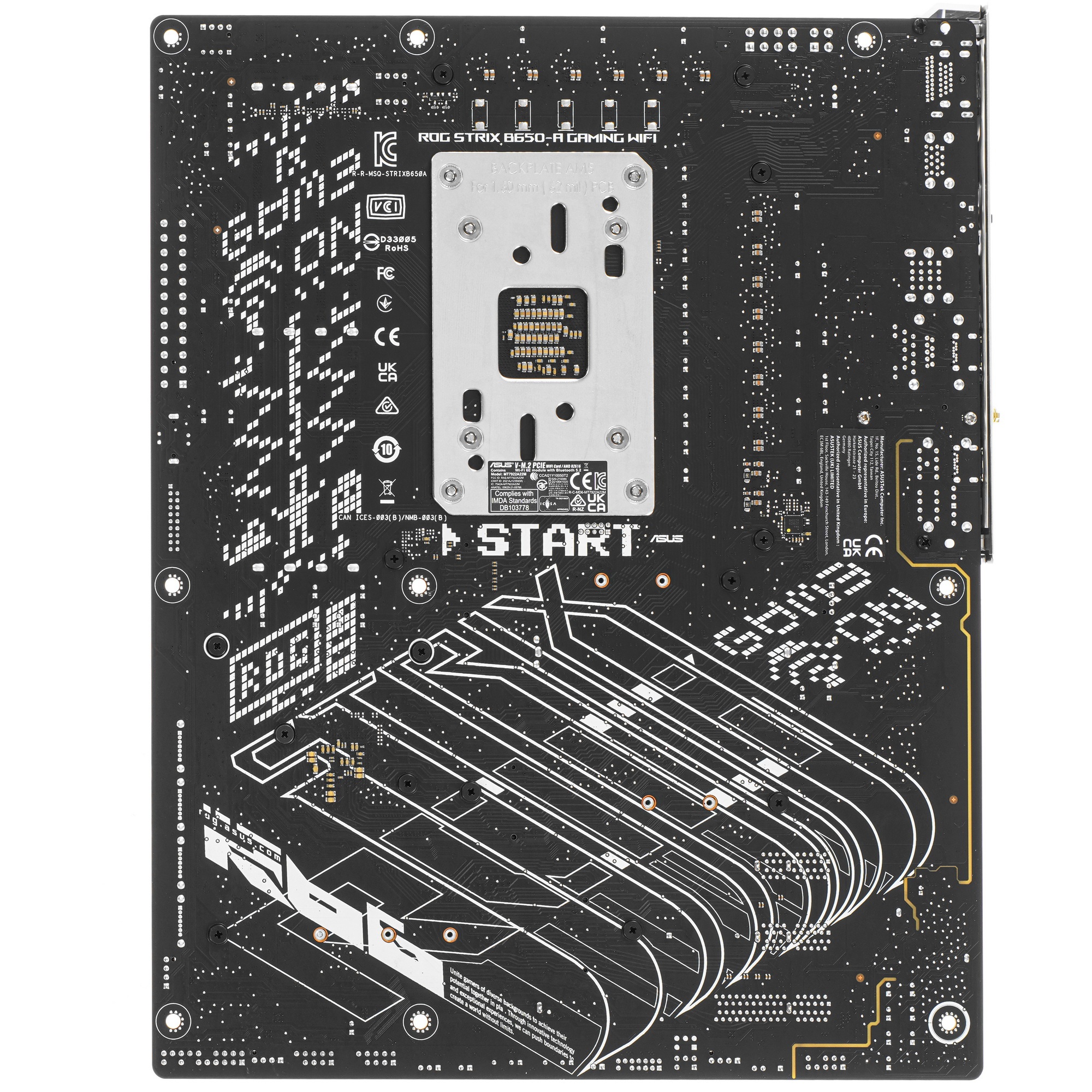 Материнская плата ASUS ROG STRIX B650-A GAMING WIFI, AM5, AMD B650, 4xDDR5, 4xSATA, 3xM.2, 1xPCIe 4.