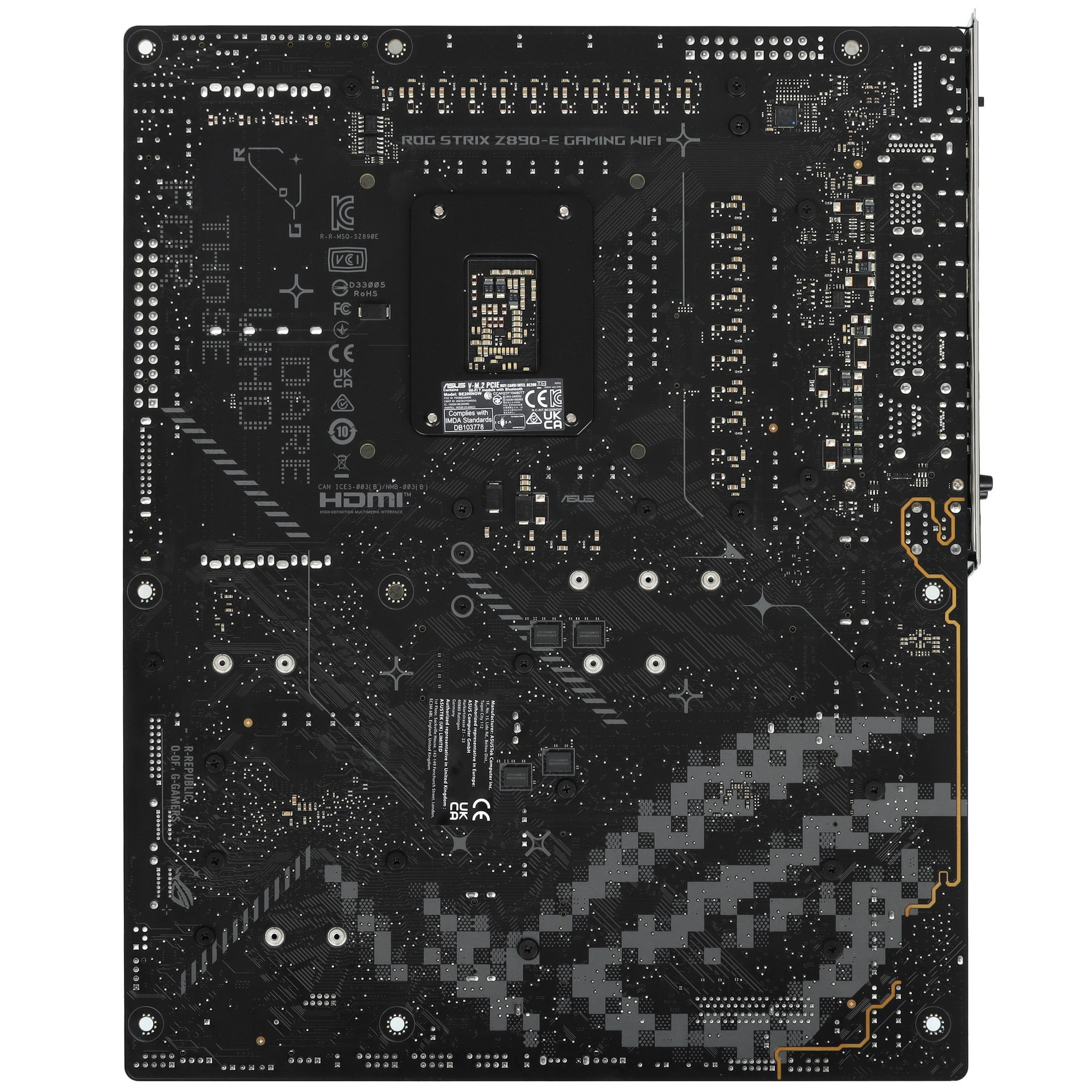 Материнская плата ASUS ROG STRIX Z890-E GAMING WIFI, LGA 1851, Intel Z890, 4xDDR5, 4xSATA, 7xM.2, 1x