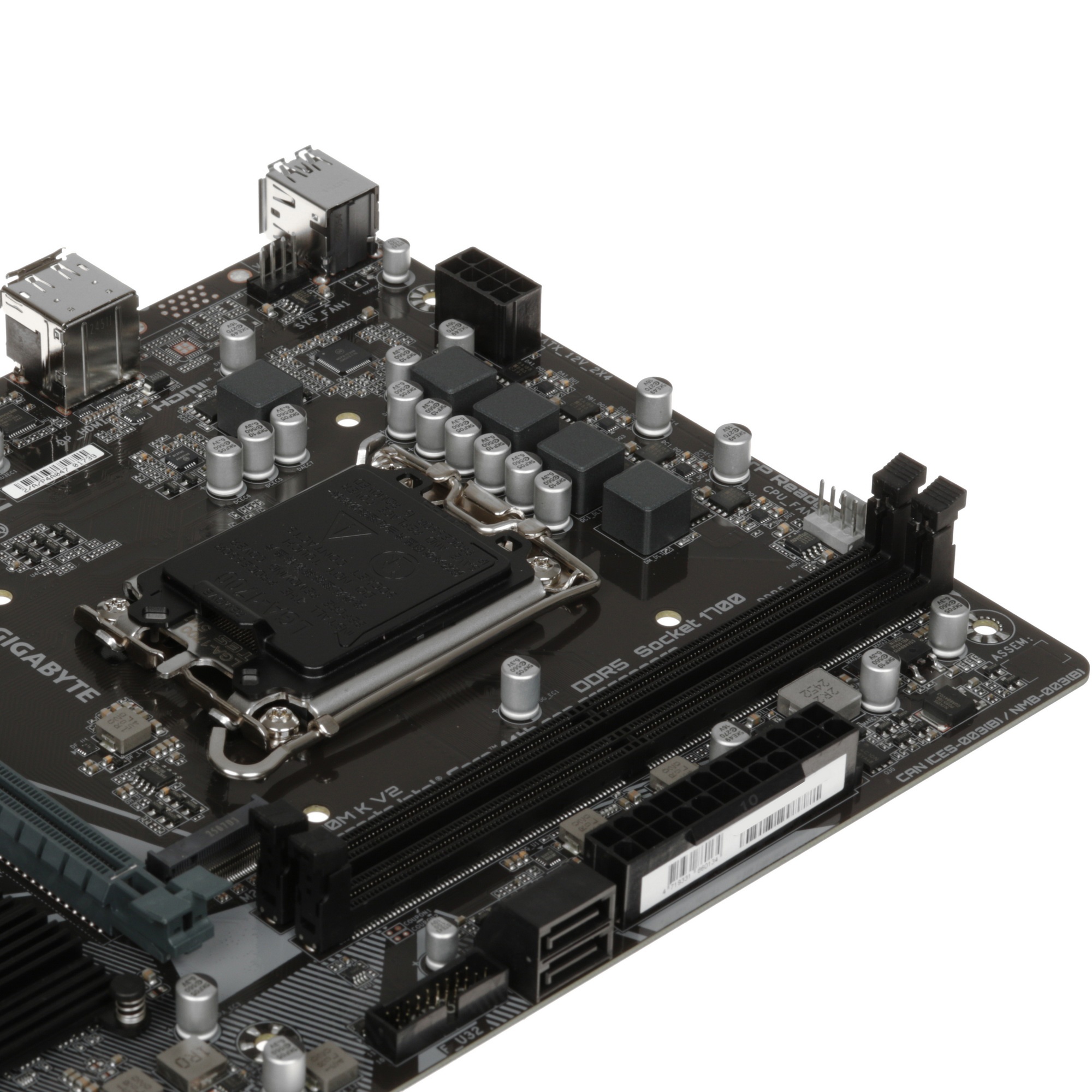 Материнская плата Gigabyte H610M K V2 Soc-1700 Intel H610 2xDDR5 mATX AC`97 8ch(7.1) GbLAN+HDMI+DP