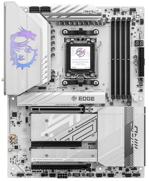 Материнская плата MSI MPG B850 EDGE TI WIFI B850, AM5, 4*DDR5, 3*PCIEx16, 4*M.2, 3*TypeC, 2*USB3.2Ge