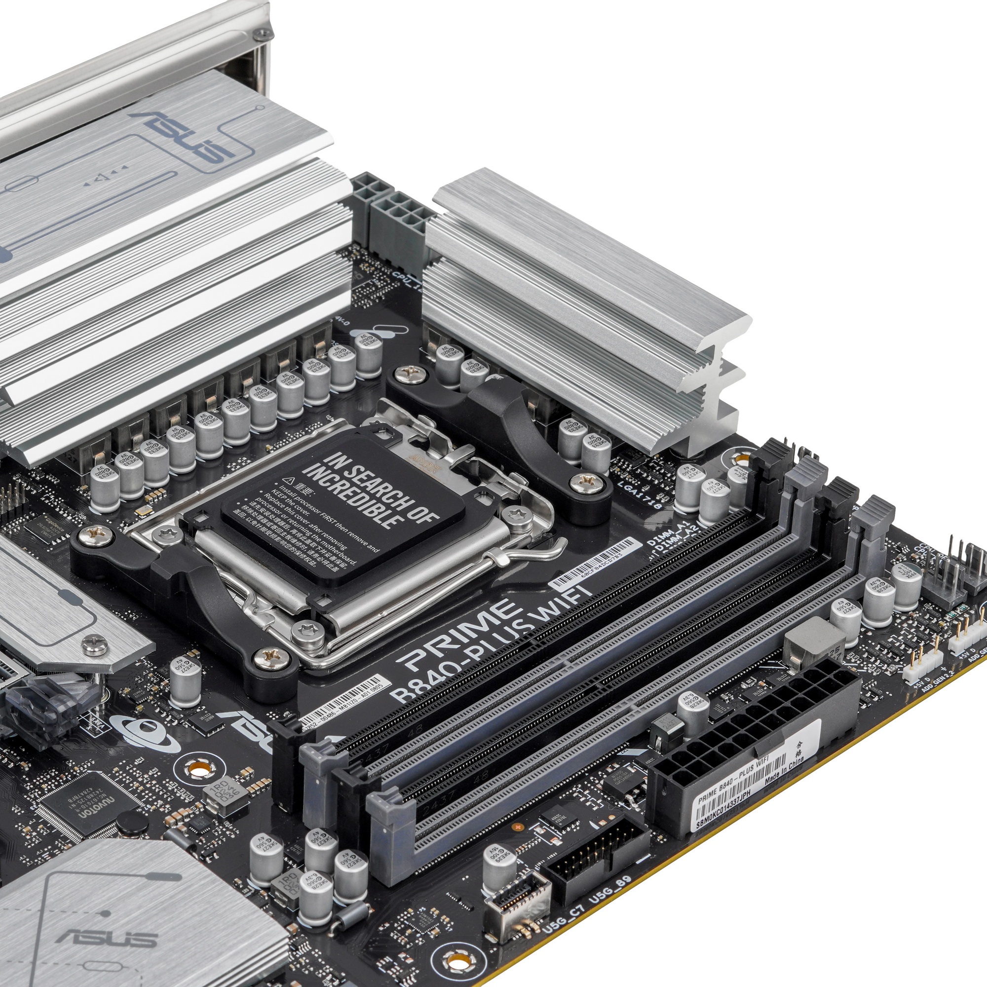 Материнская плата ASUS PRIME B840-PLUS WIFI, AM5, AMD B840, 4xDDR5, 4xSATA, 3xM.2, 1xPCIe 4.0 x16, 1