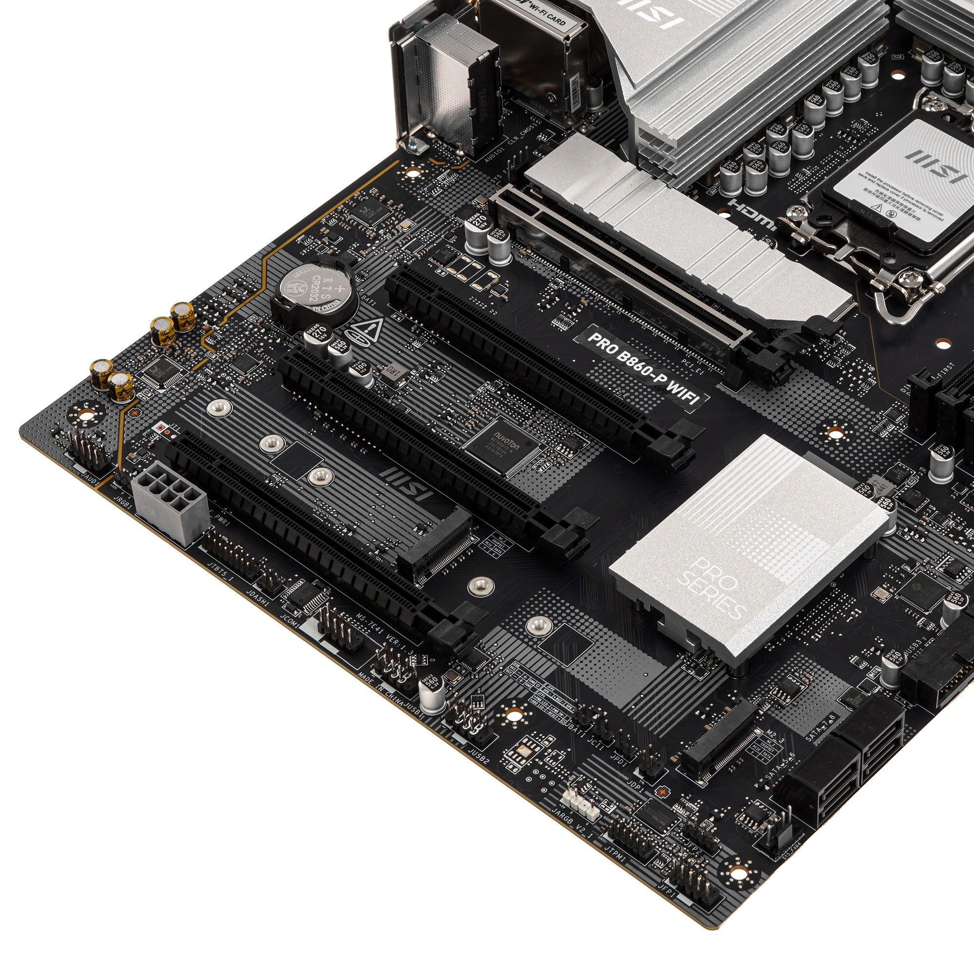 Материнская плата MSI PRO B860-P WIFI, LGA 1851, Intel B860, 4xDDR5, 4xSATA, 3xM.2, 1xPCIe 5.0 x16,