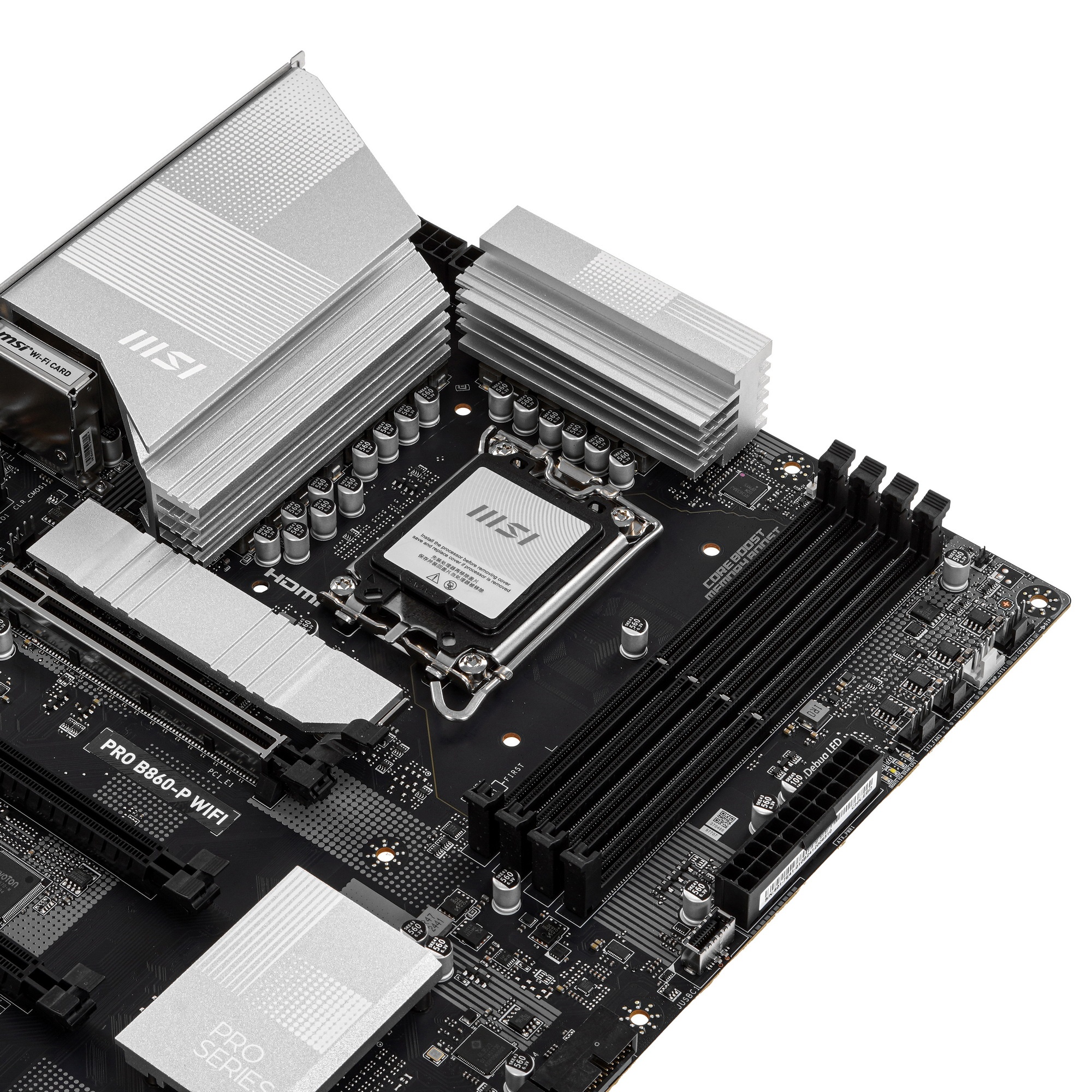 Материнская плата MSI PRO B860-P WIFI, LGA 1851, Intel B860, 4xDDR5, 4xSATA, 3xM.2, 1xPCIe 5.0 x16,