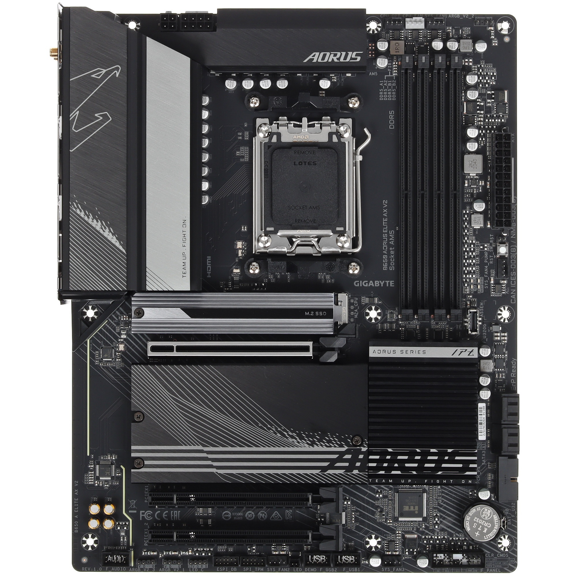 Материнская плата GIGABYTE B650 AORUS ELITE AX V2, AM5, AMD B650, 4xDDR5, 4xSATA, 3xM.2, 1xPCI-E 4.0