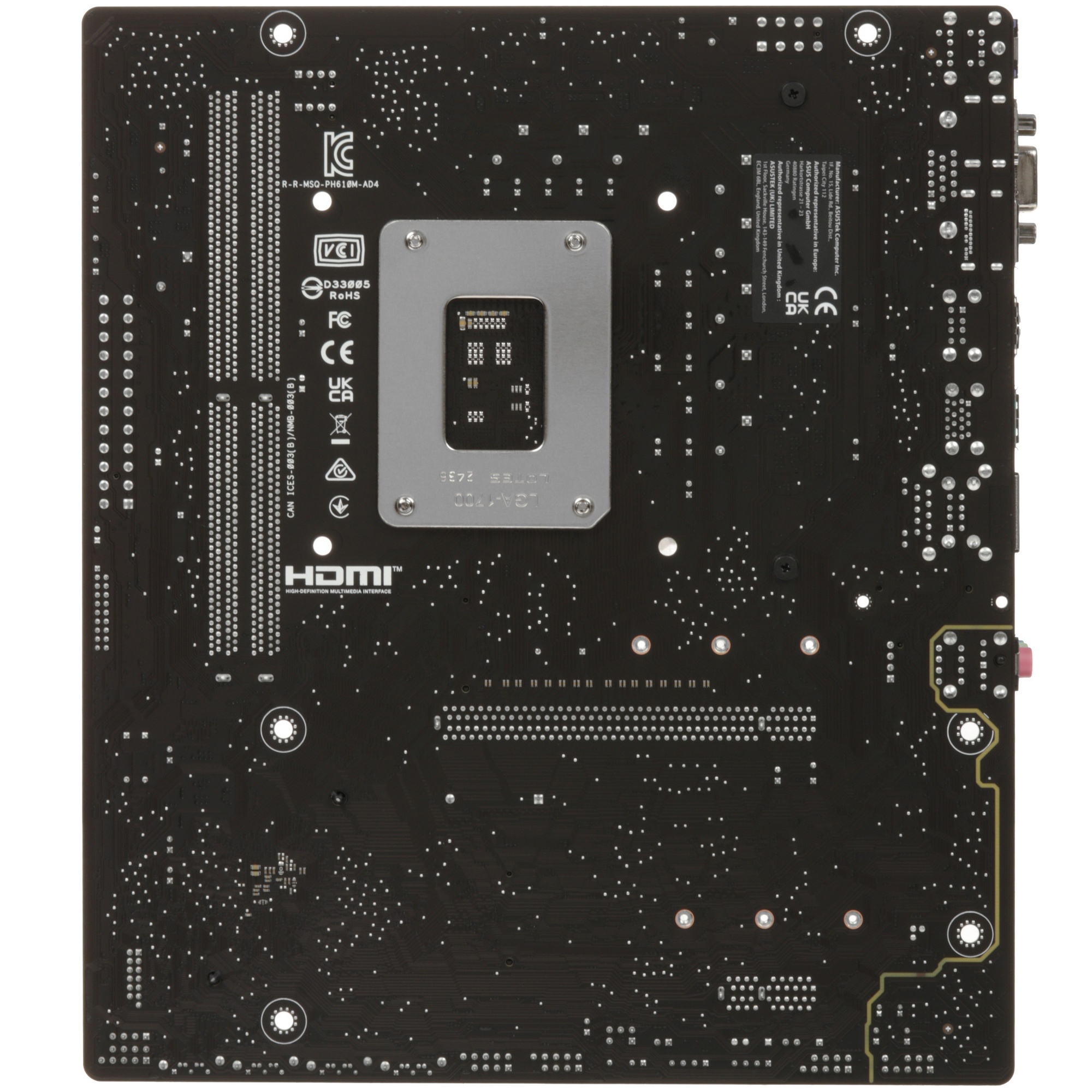 Материнская плата ASUS PRIME H610M-A D4-CSM, LGA 1700, Intel H610, 2xDDR4, 4xSATA, 2xM.2, 1xPCIe 4.0