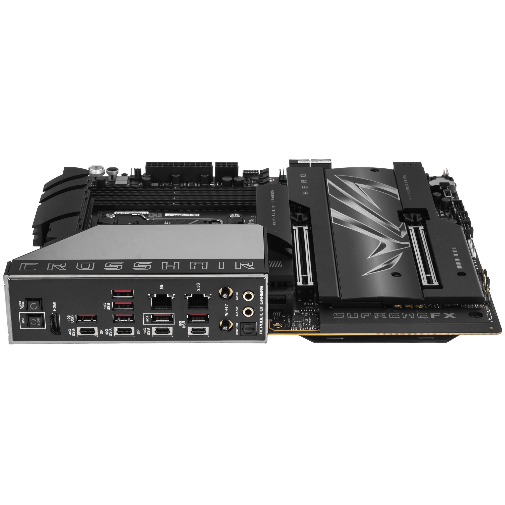 Материнская плата ASUS ROG CROSSHAIR X870E HERO, AM5, AMD X870E, 4xDDR5, 4xSATA, 5xM.2, 2xPCI-E 5.0