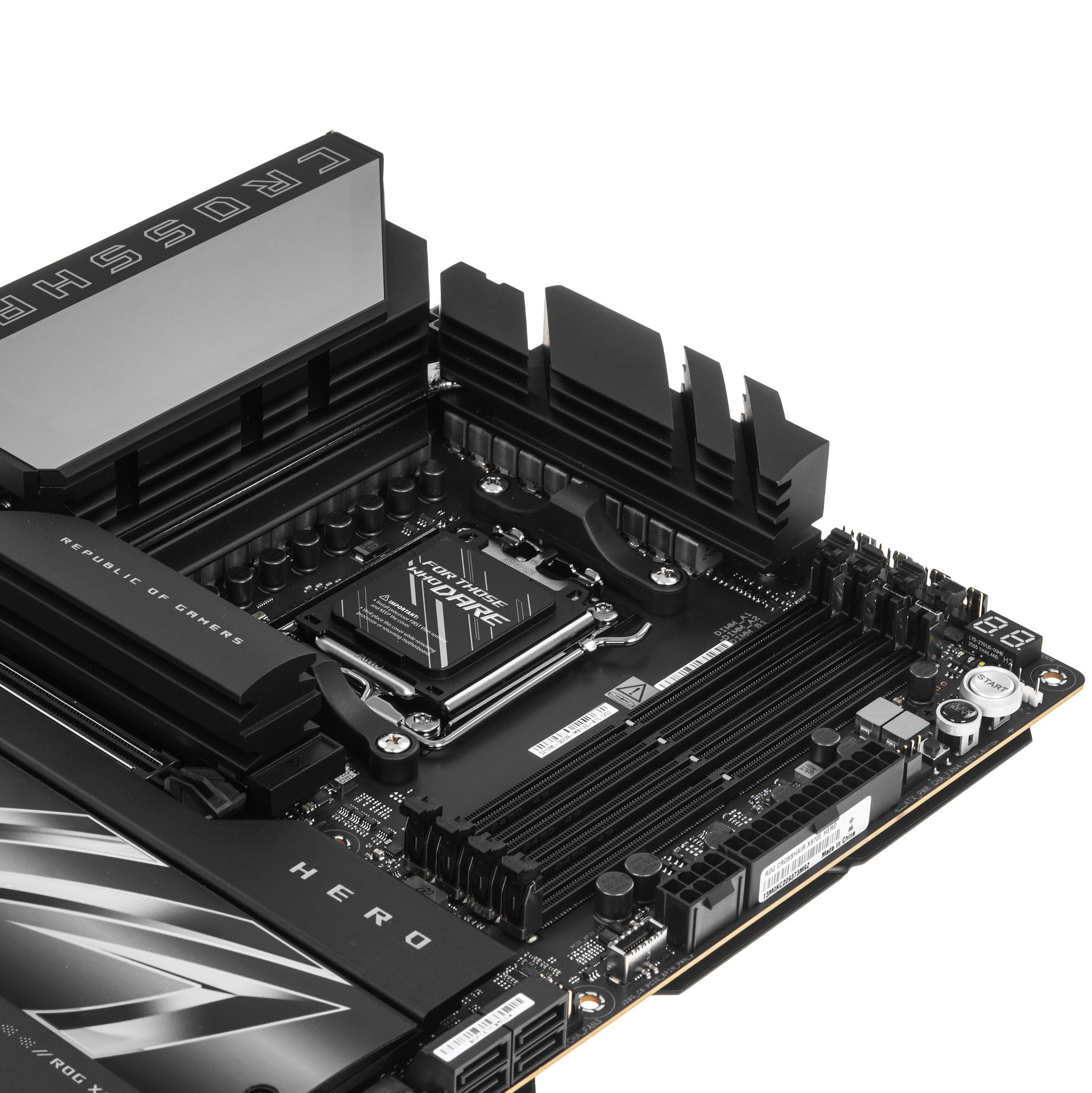 Материнская плата ASUS ROG CROSSHAIR X870E HERO, AM5, AMD X870E, 4xDDR5, 4xSATA, 5xM.2, 2xPCI-E 5.0