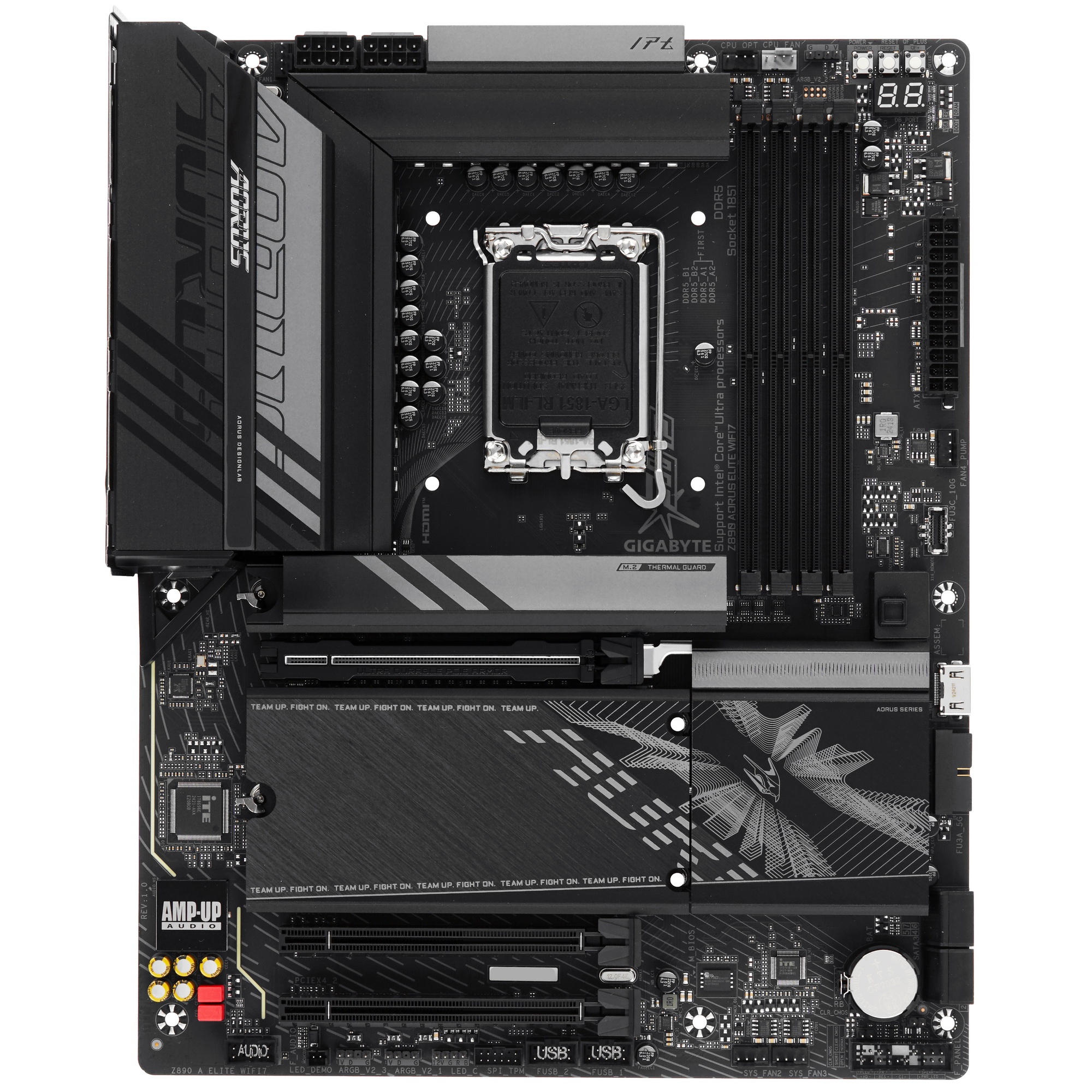 Материнская плата Gigabyte Z890 AORUS ELITE, LGA 1851, Intel Z890, 4xDDR5, 4xSATA, 4xM.2, 1xPCI-E 5.