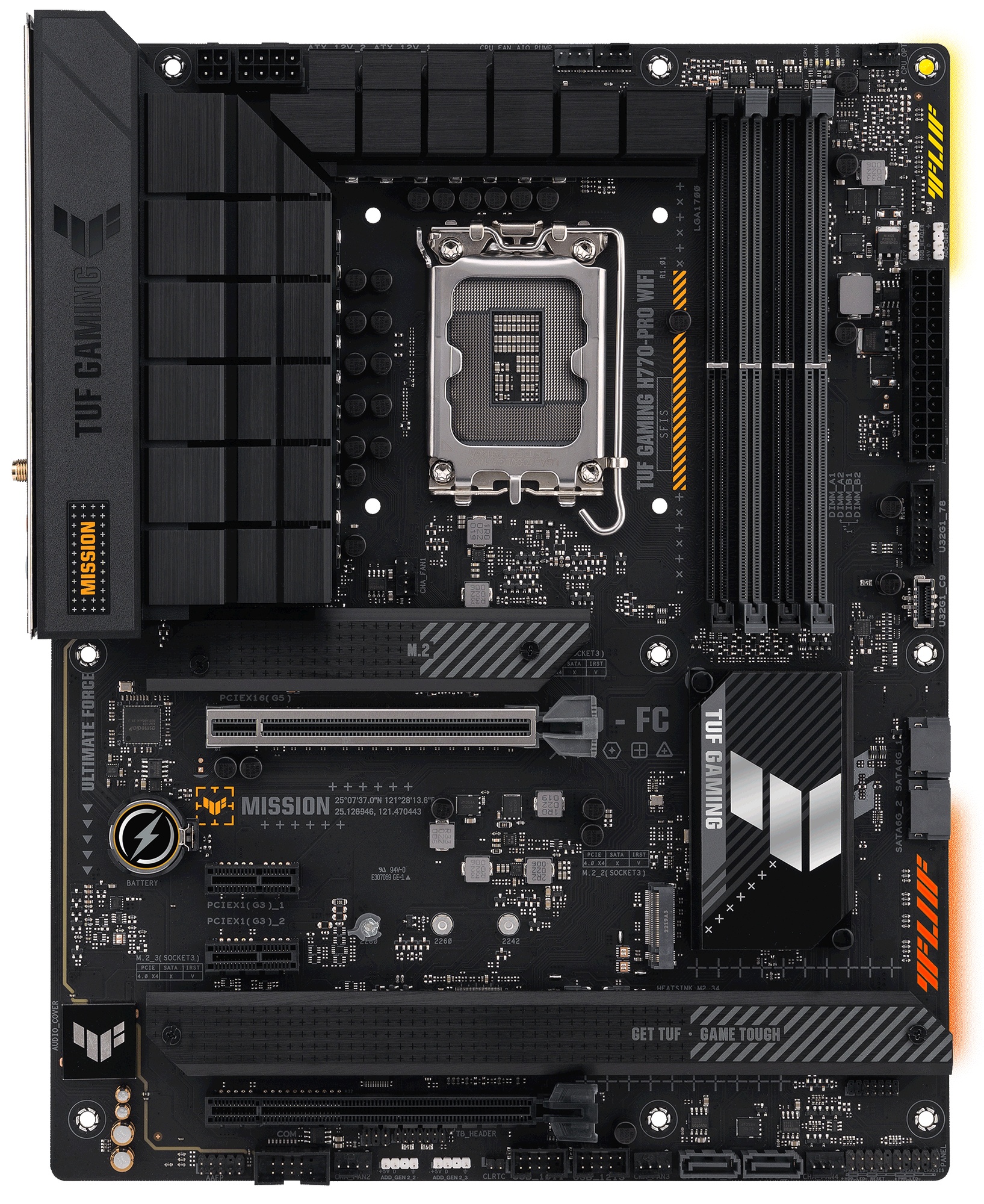 Материнская плата ASUS TUF GAMING H770-PRO WIFI, LGA 1700, Intel H770, 4xDDR5, 4xSATA, 4xM.2, 1xPCIe
