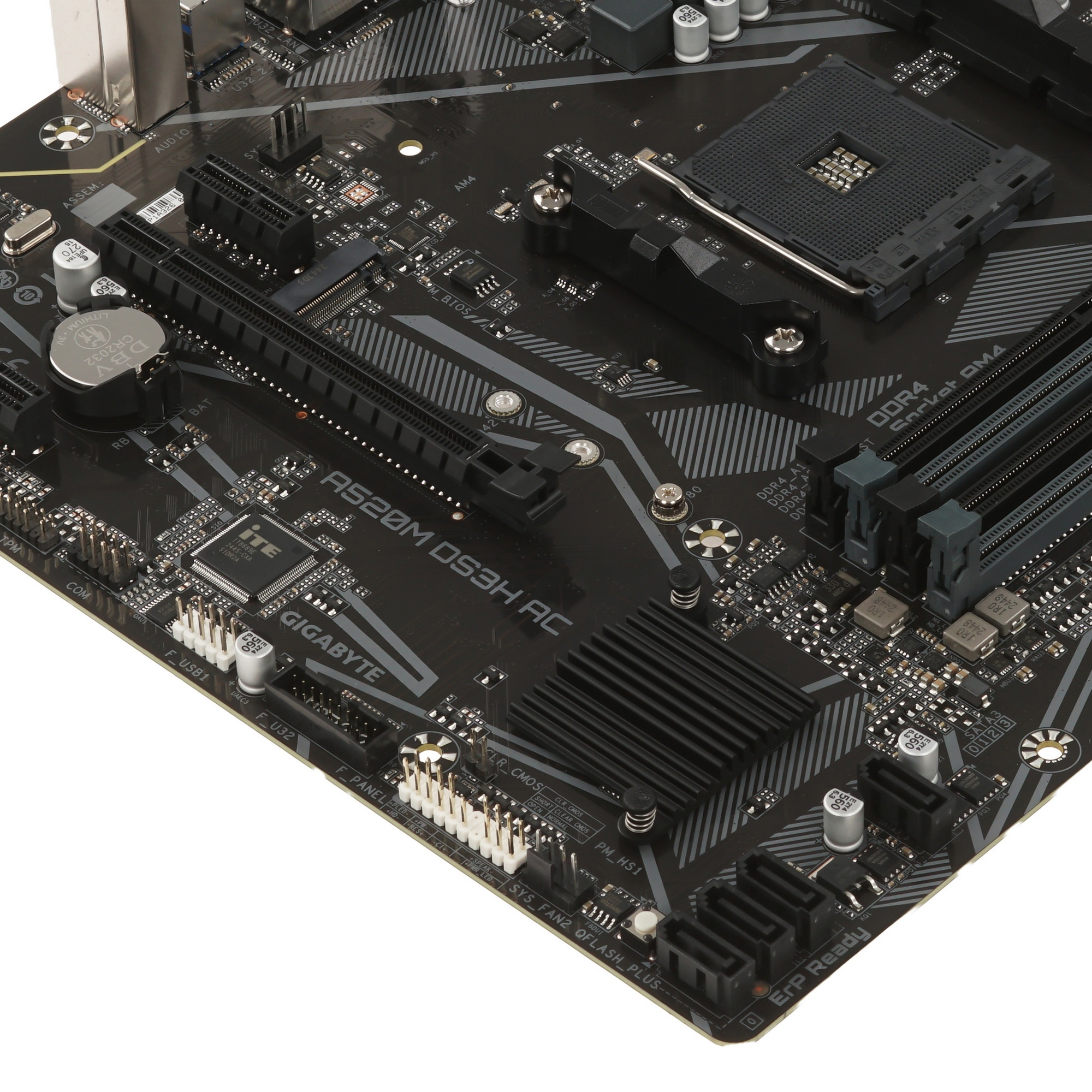 Материнская плата Gigabyte A520M DS3H AC, AM4, AMD A520, 4xDDR4, 4xSATA, 1xM.2, 1xPCIe 3.0 x16, 2xPC