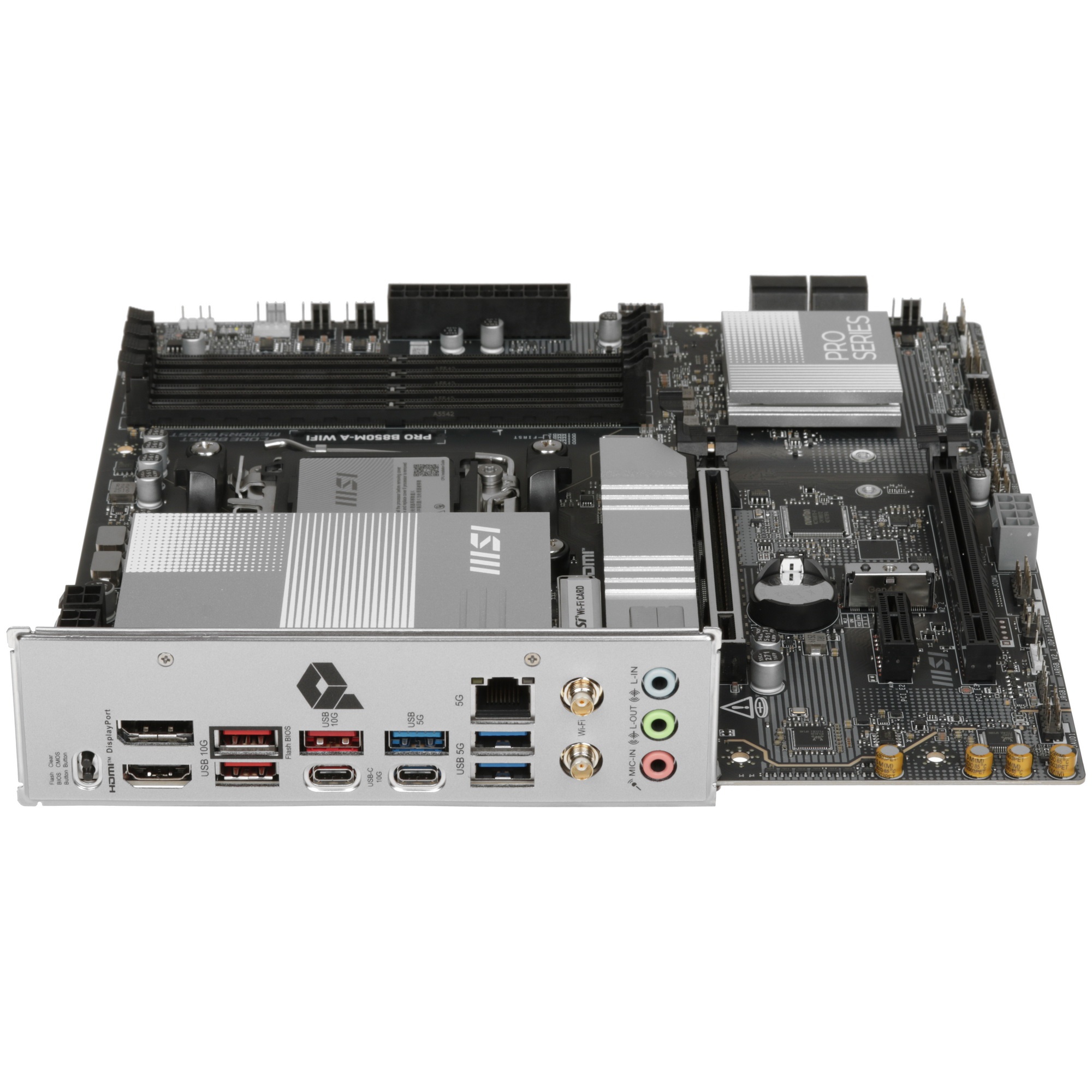 Материнская плата MSI PRO B850M-A WIFI, AM5, AMD B850, 4xDDR5, 4xSATA, 2xM.2, 1xPCIe 5.0 x16, 1xPCIe