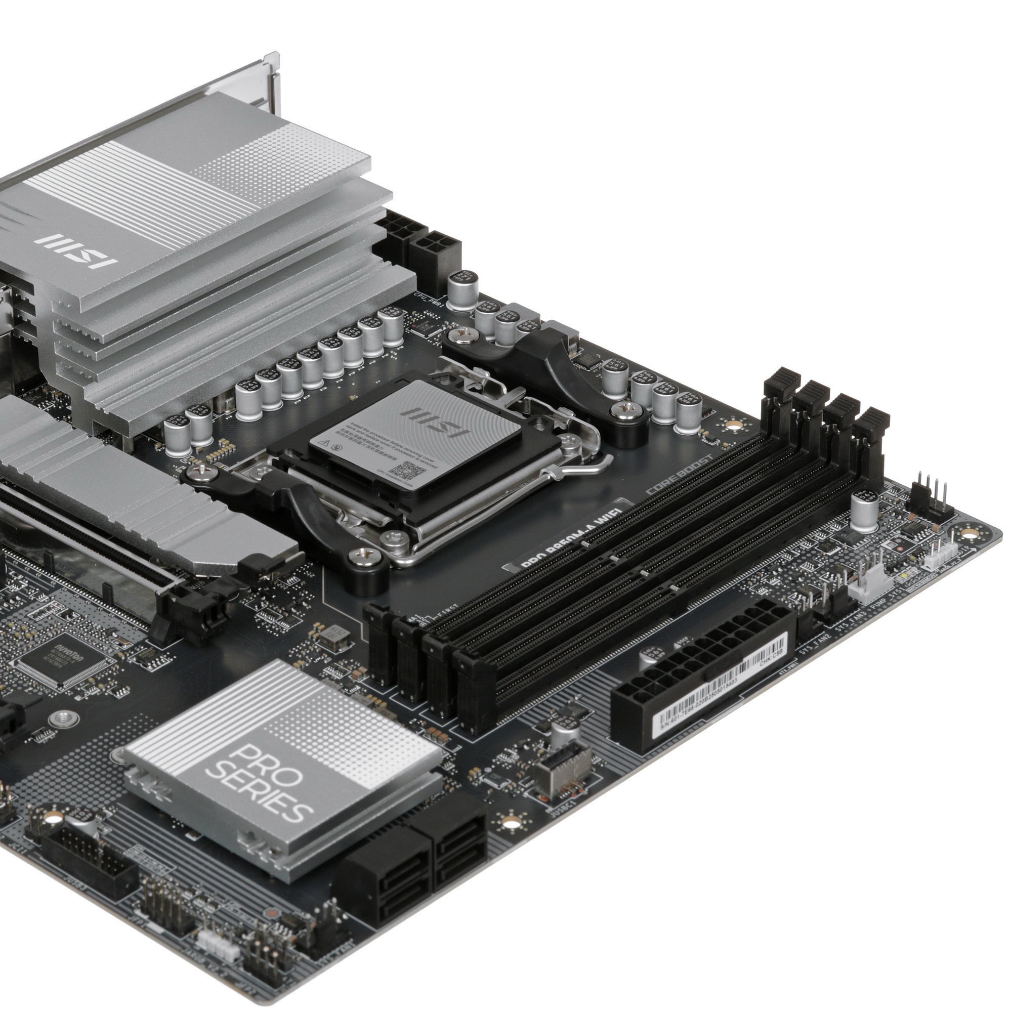 Материнская плата MSI PRO B850M-A WIFI, AM5, AMD B850, 4xDDR5, 4xSATA, 2xM.2, 1xPCIe 5.0 x16, 1xPCIe