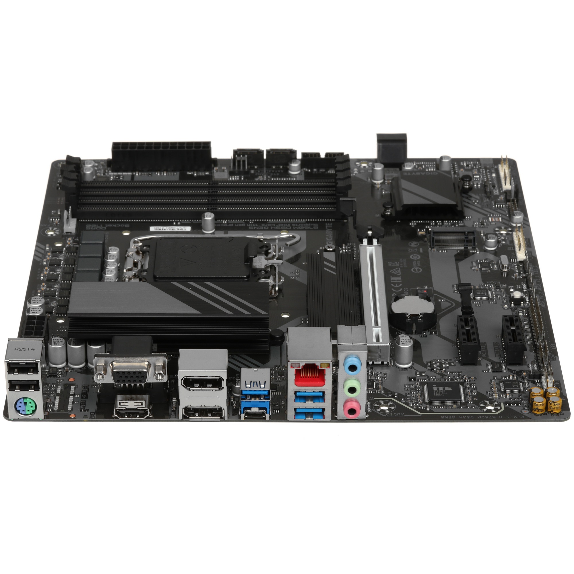 Материнская плата Gigabyte B760M DS3H GEN5 Soc-1700 Intel B760 4xDDR5 mATX AC`97 8ch(7.1) 2.5Gg RAID