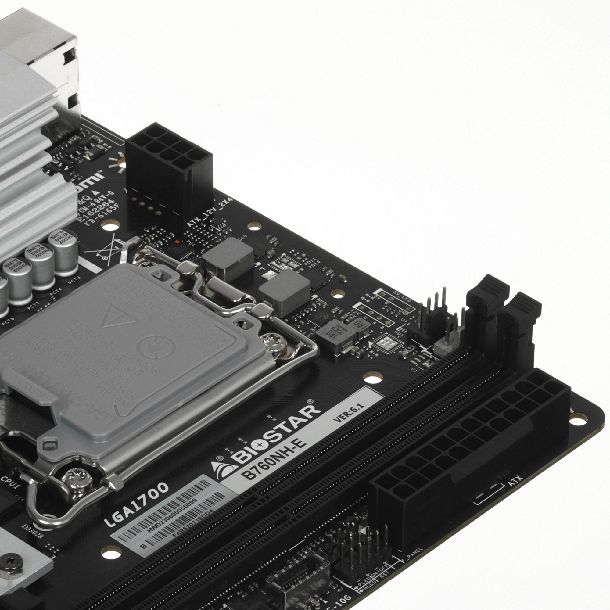 Материнская плата Biostar B760NH-E, LGA1700, Intel B760, 2xDDR5, 4xSATA, 1xM.2, 1xPCIe 5.0 x16, 1xDP