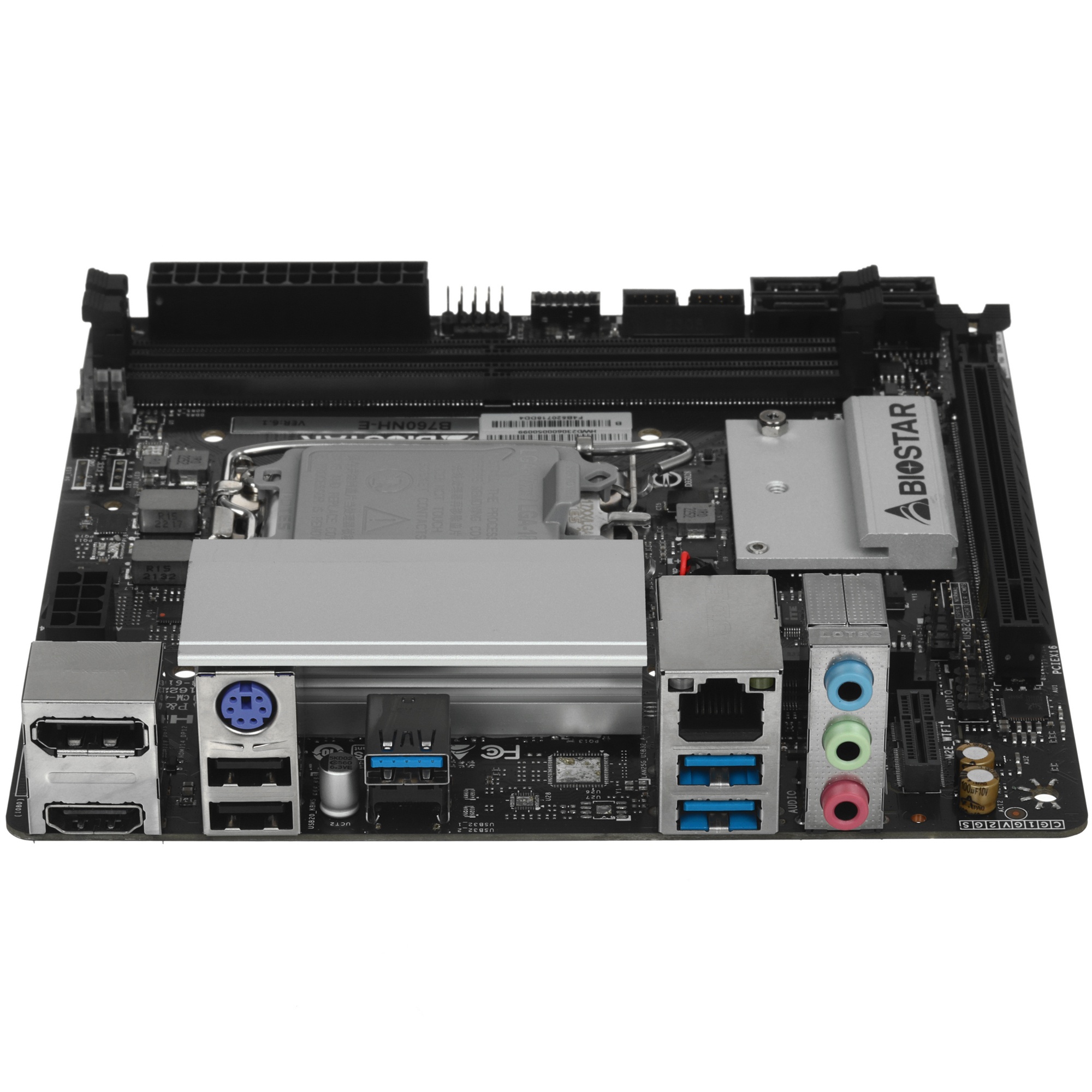 Материнская плата Biostar B760NH-E, LGA1700, Intel B760, 2xDDR5, 4xSATA, 1xM.2, 1xPCIe 5.0 x16, 1xDP
