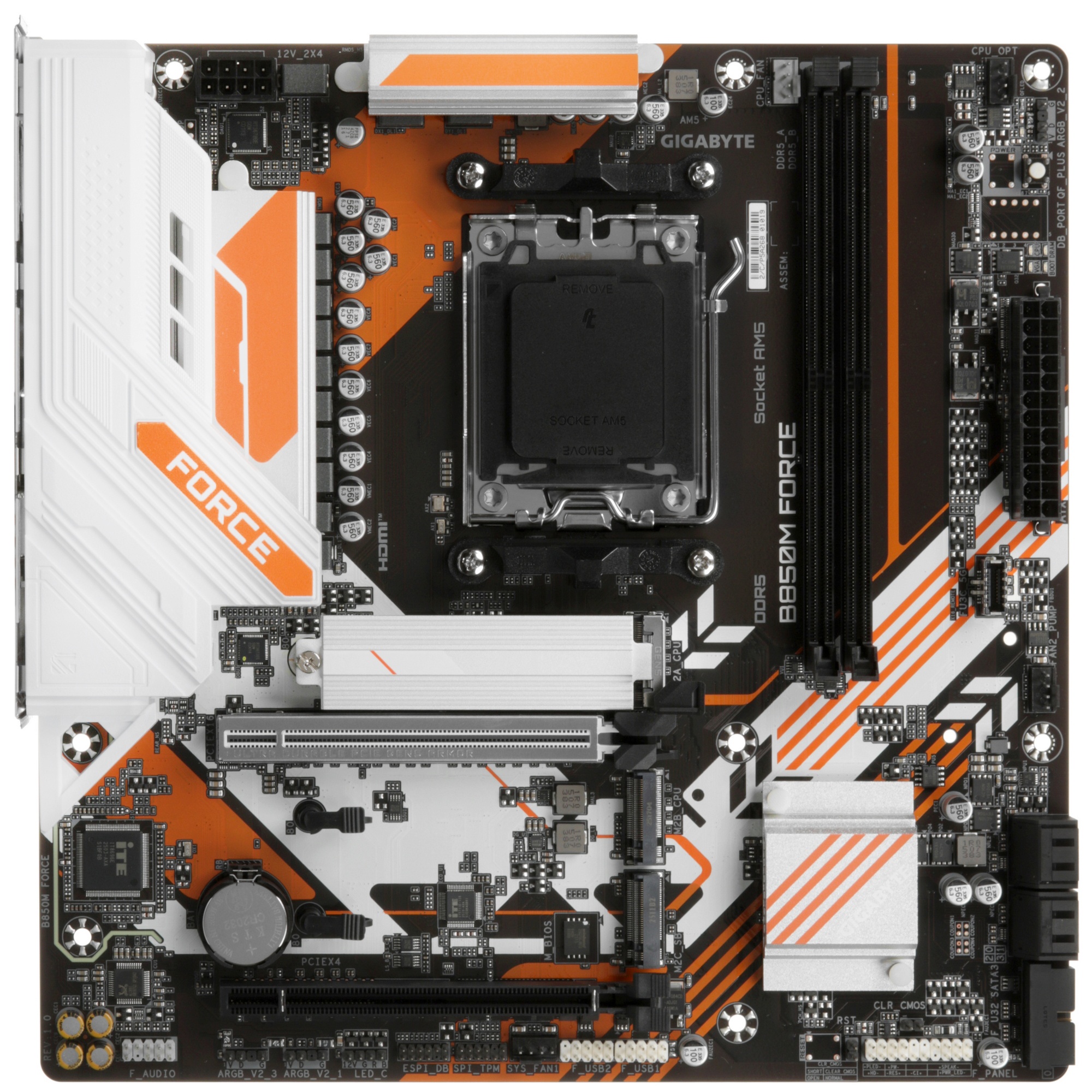 Материнская плата Gigabyte B850M FORCE SocketAM5 AMD B850 2xDDR5 mATX AC`97 8ch(7.1) 2.5Gg RAID+HDMI