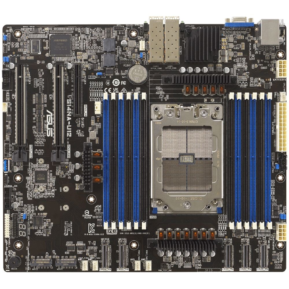 Материнская плата ASUS S14NA-U12 LGA4844 CEB 12xDDR5 2xPCIEx16 PCIEx8 2xM.2 VGA 2x25GLAN
