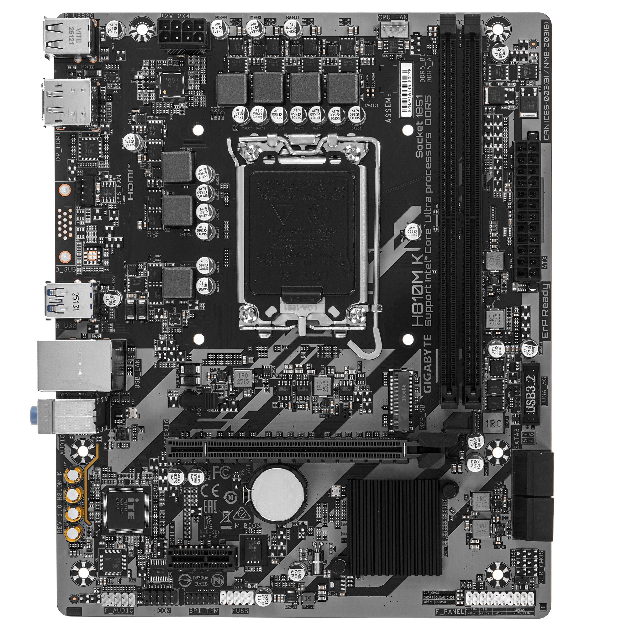 Материнская плата Gigabyte H810M K, RTL