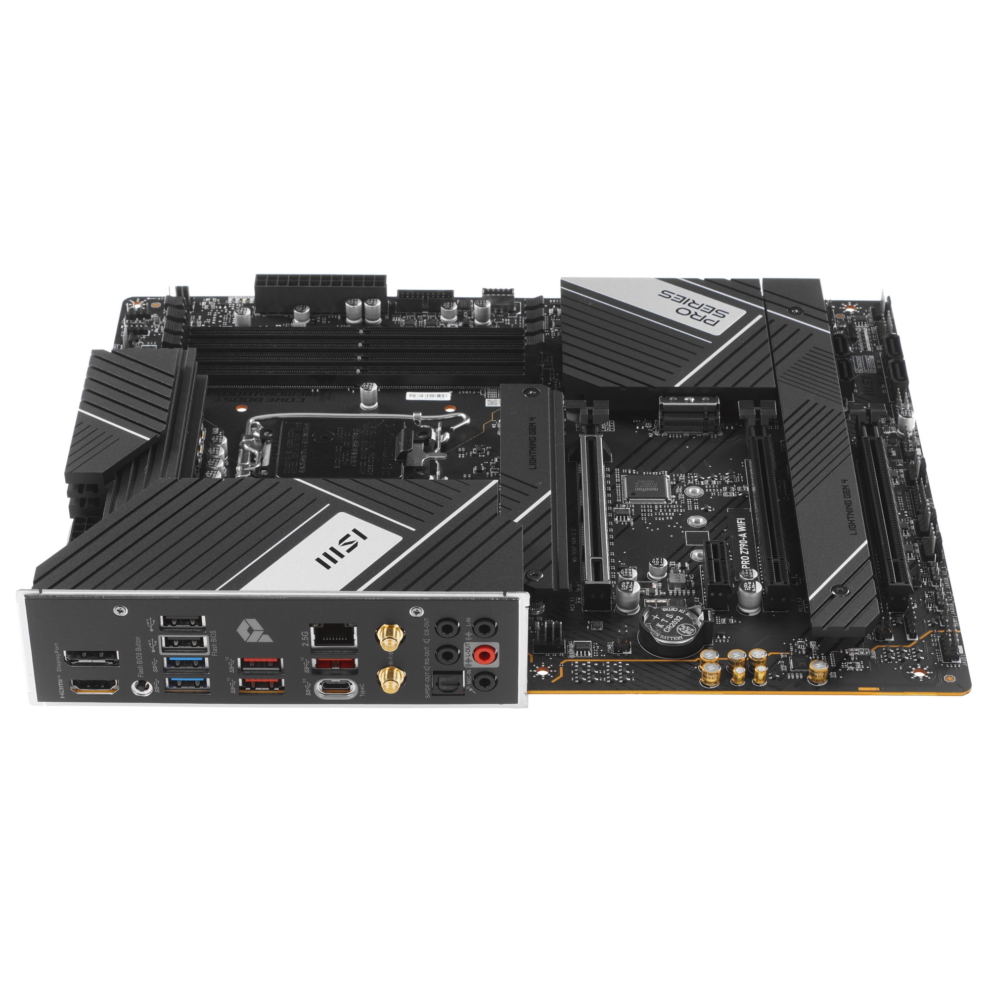 Материнская плата MSI  PRO Z790-A WIFI/Z790/LGA1700/4DDR5/3PCIEx16/1PCIEx1/4M.2/6SATA3/1USB3.2Gen2X2
