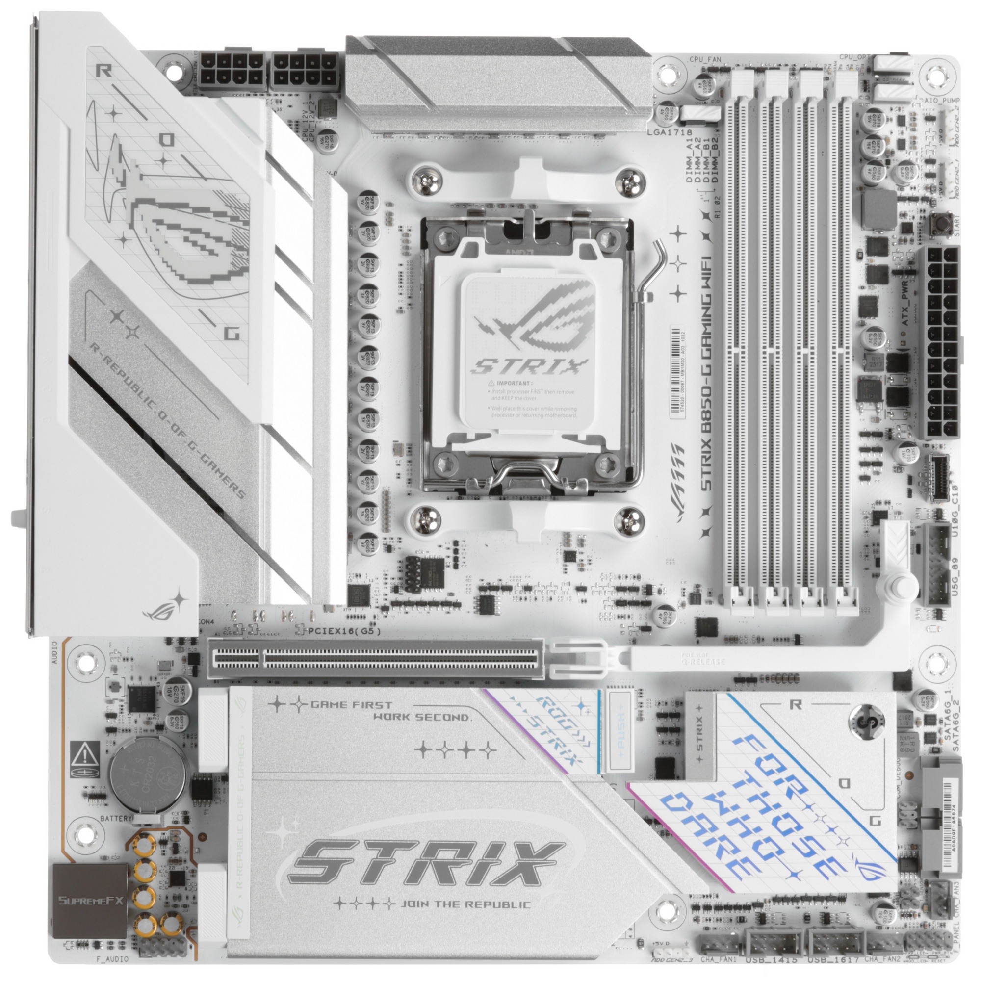 Материнская плата Asus ROG STRIX B850-G GAMING WIFI SocketAM5 AMD B850 4xDDR5 mATX AC`97 8ch(7.1) 2.