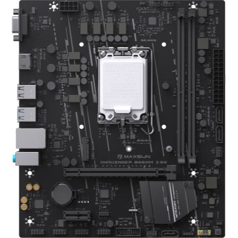 Материнская плата Maxsun MS-Challenger B660M 2.5G B660, LGA1700, 2*DDR4, 1*PCIEx16, 1*PCIEx1, 1*M.2,